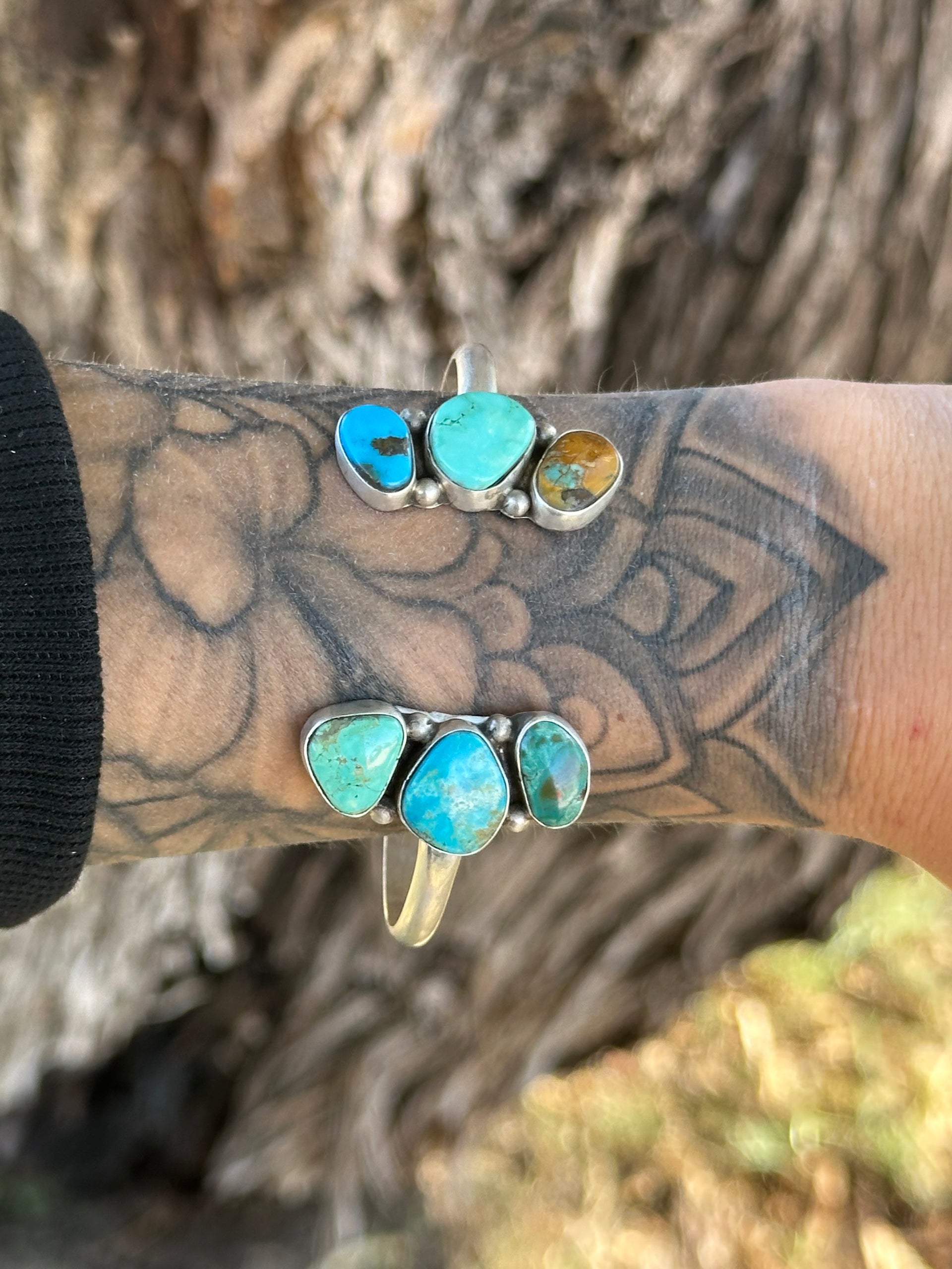 Geraldine James Kingman Turquoise & Sterling Silver Cuff Bracelet