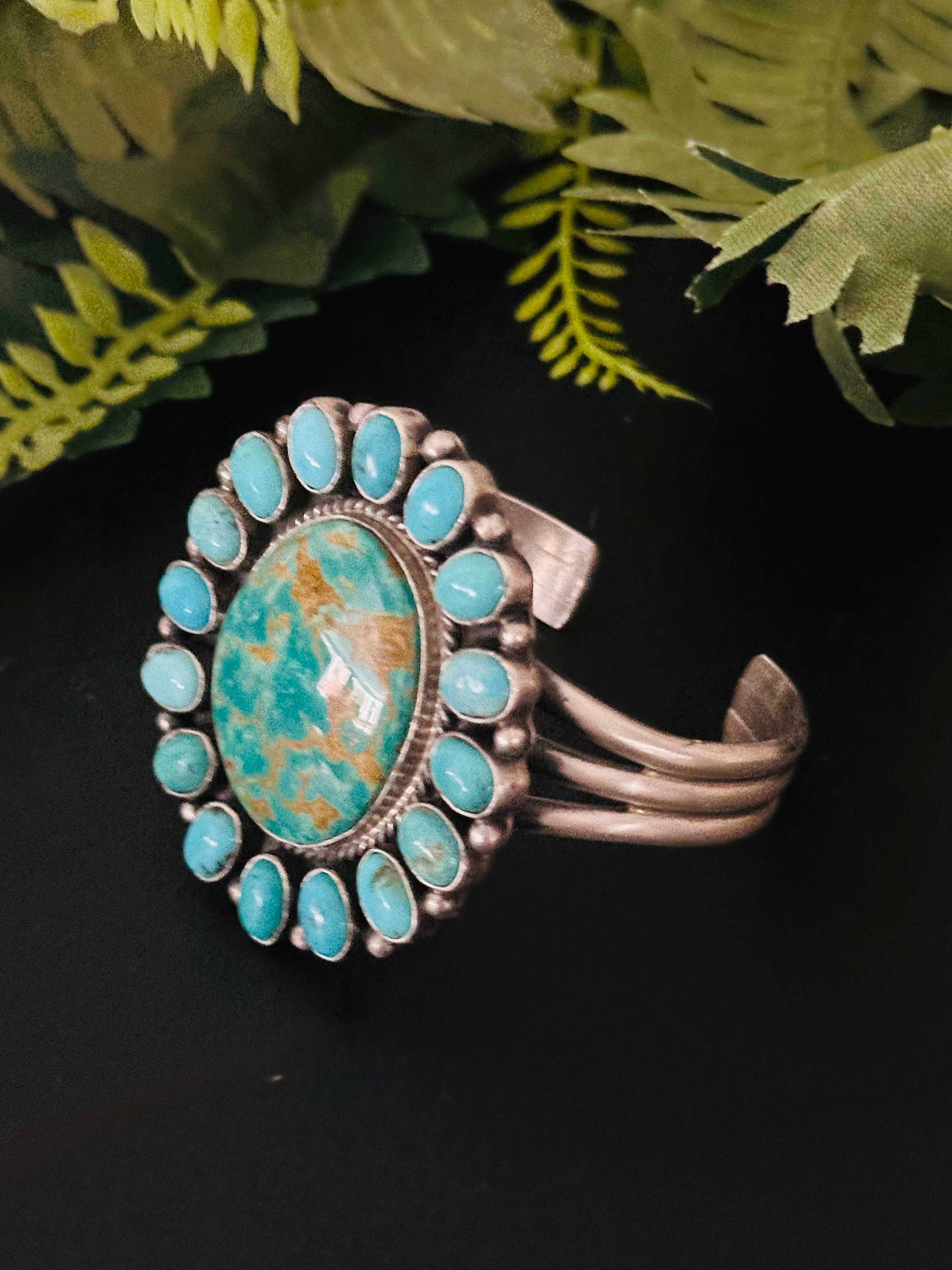 Thomas Francisco Multi Turquoise & Sterling Silver Cuff Bracelet