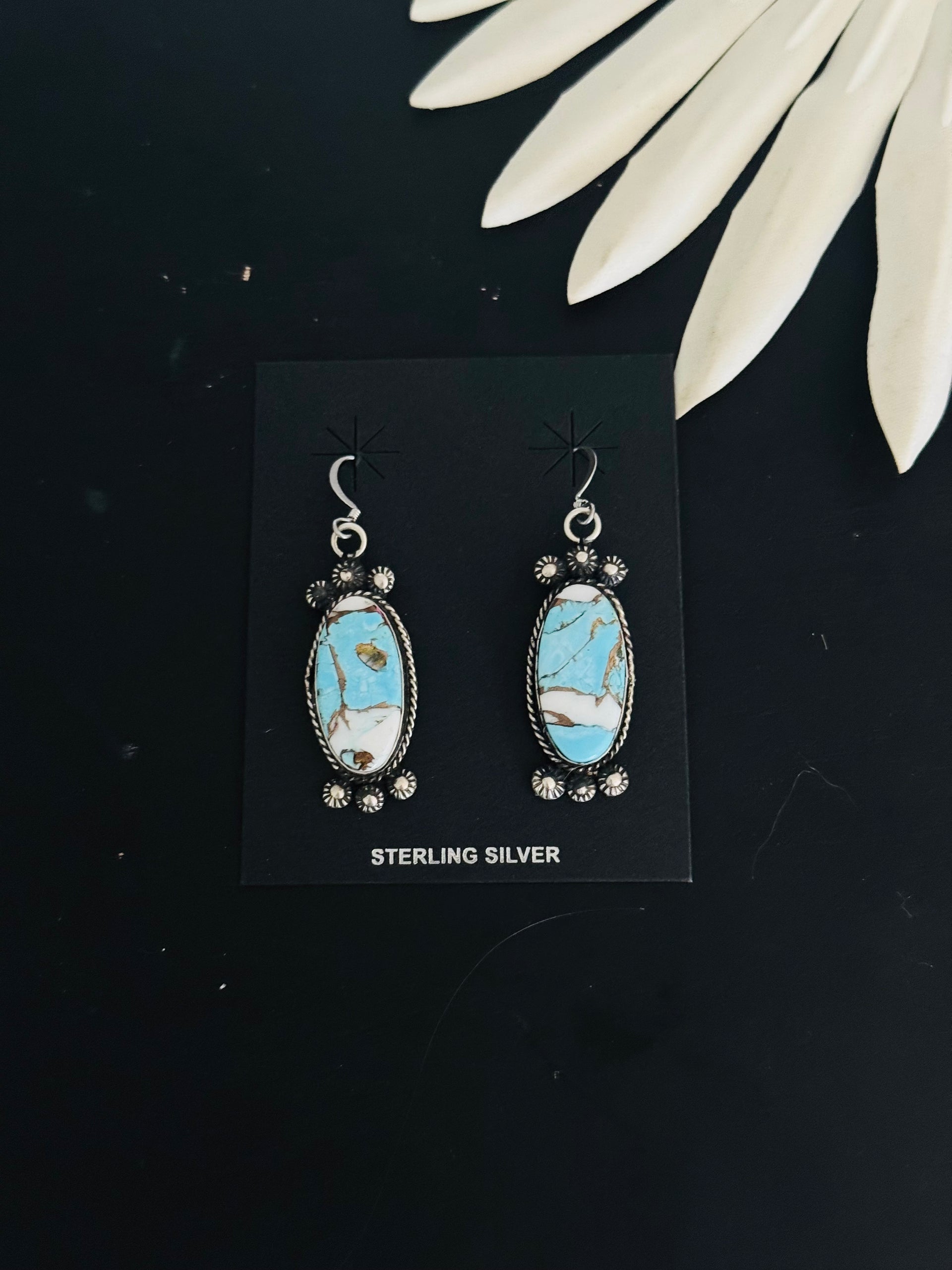 Zachariah David Cotton Candy Composite & Sterling Silver Dangle Earrings