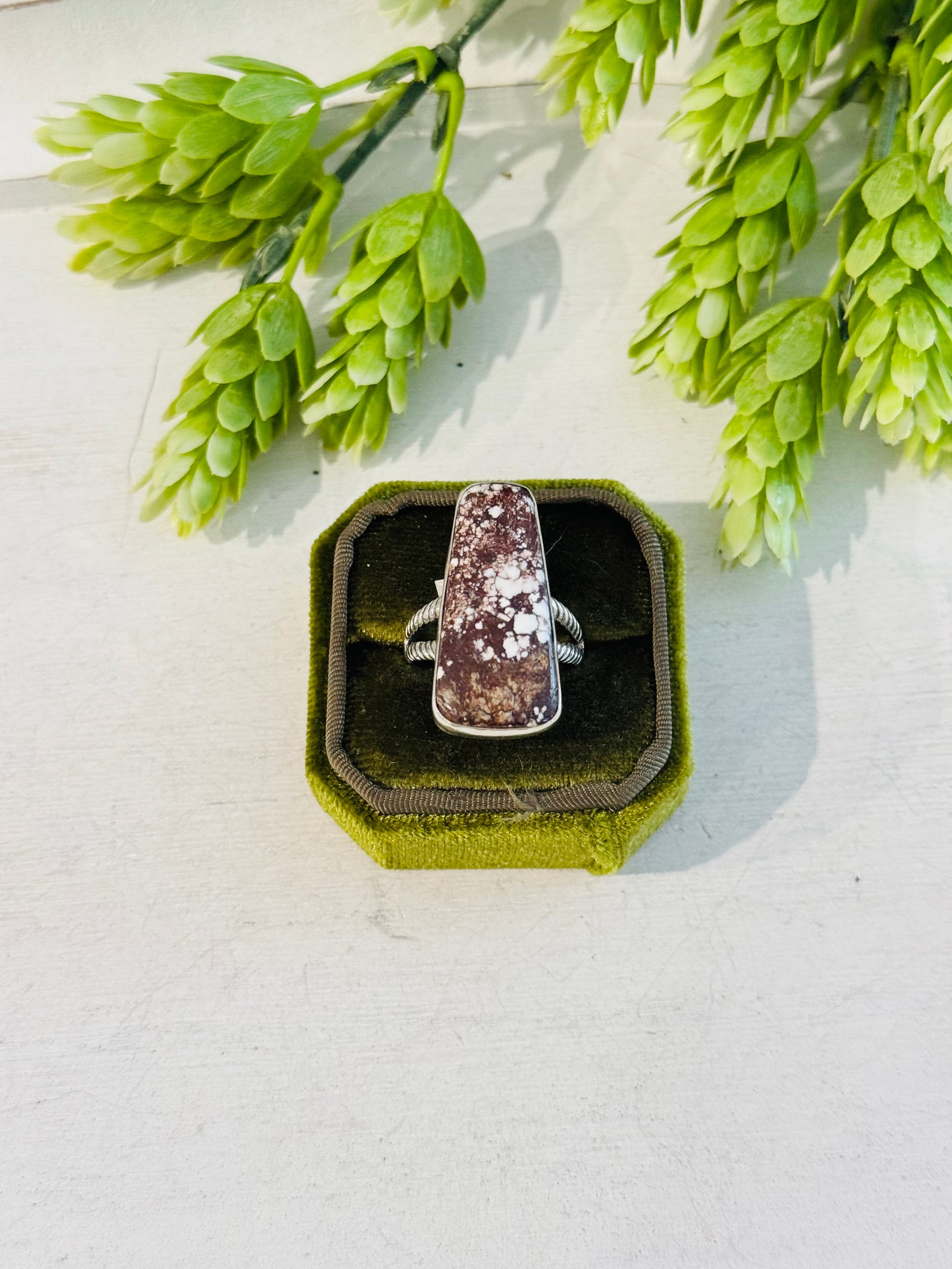 Southwest Made Wild Horse & Sterling Sliver Ring Size 10.75