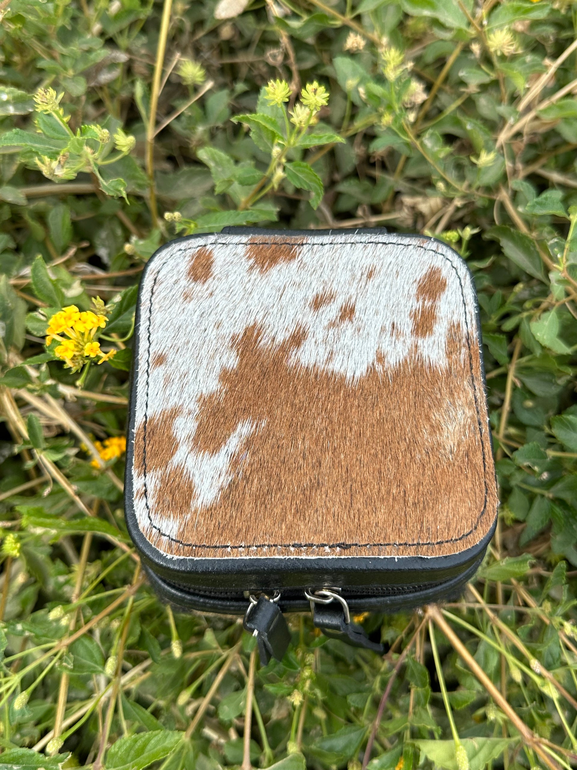 Genuine Leather Cowhide & Saddle Bag Jewelry Box