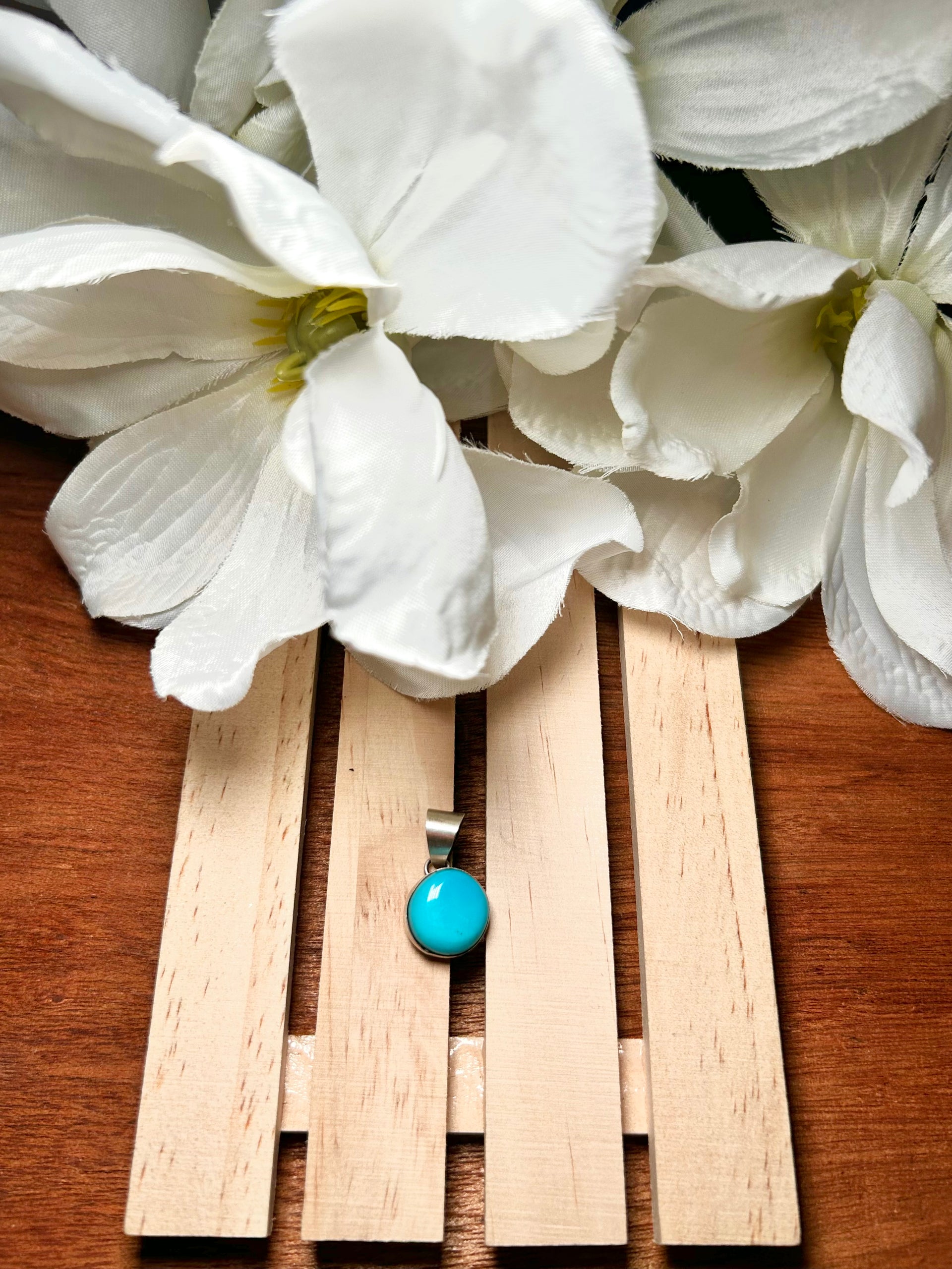 Navajo Made Royston Turquoise & Sterling Silver Pendant
