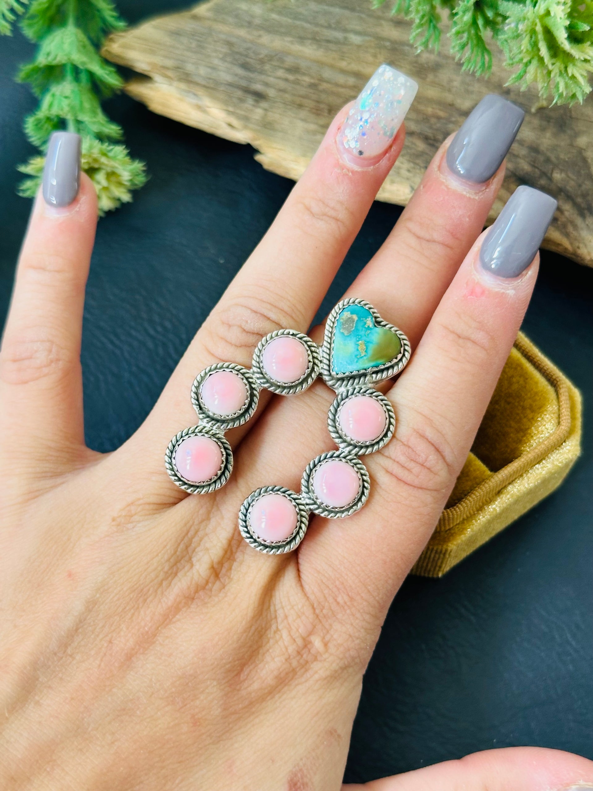 TTD “Infinity” Multi Stone & Sterling Silver Adjustable Ring