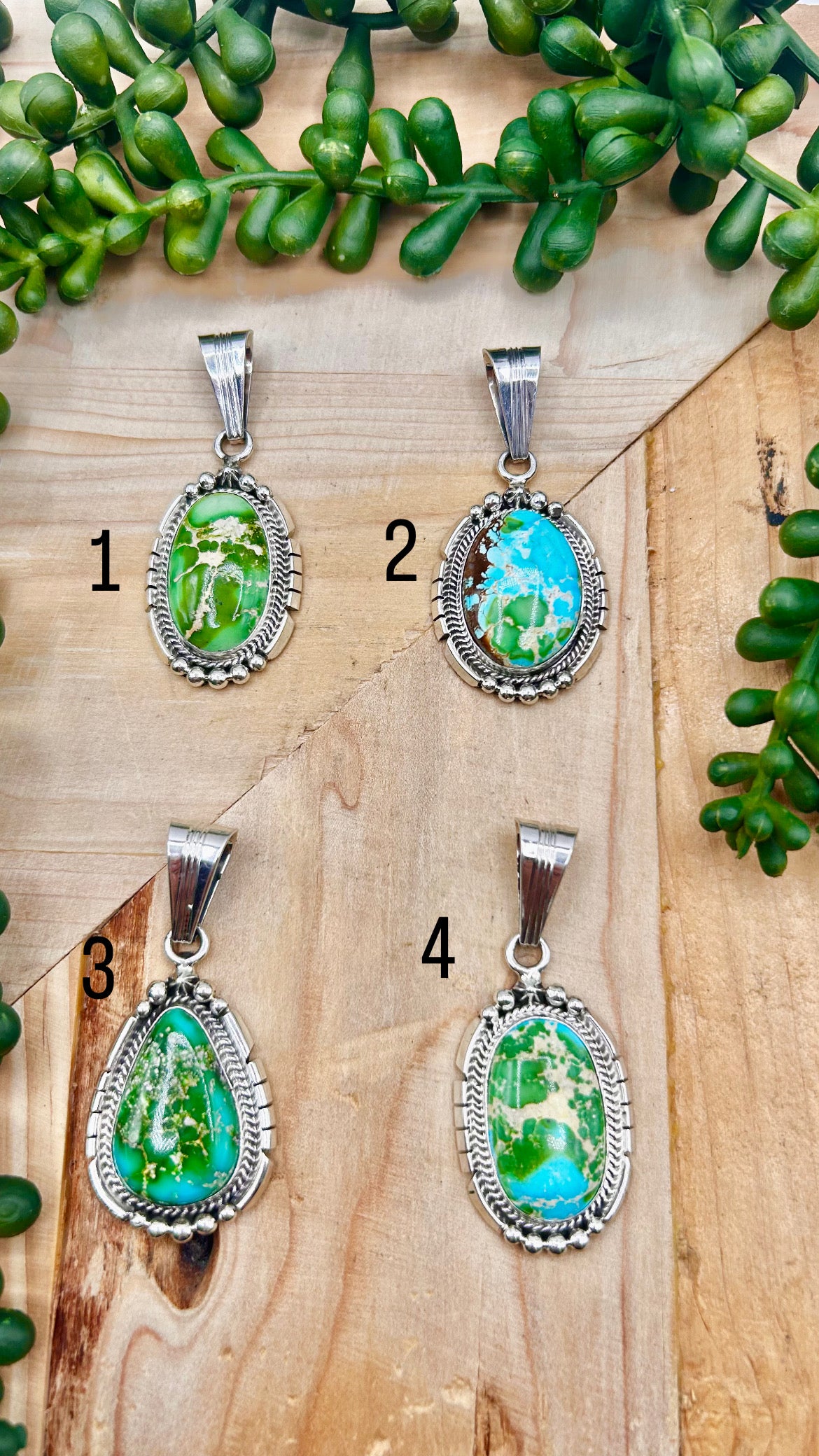 Sam Yellowhorse Sonoran Mountain Turquoise & Sterling Silver Pendant