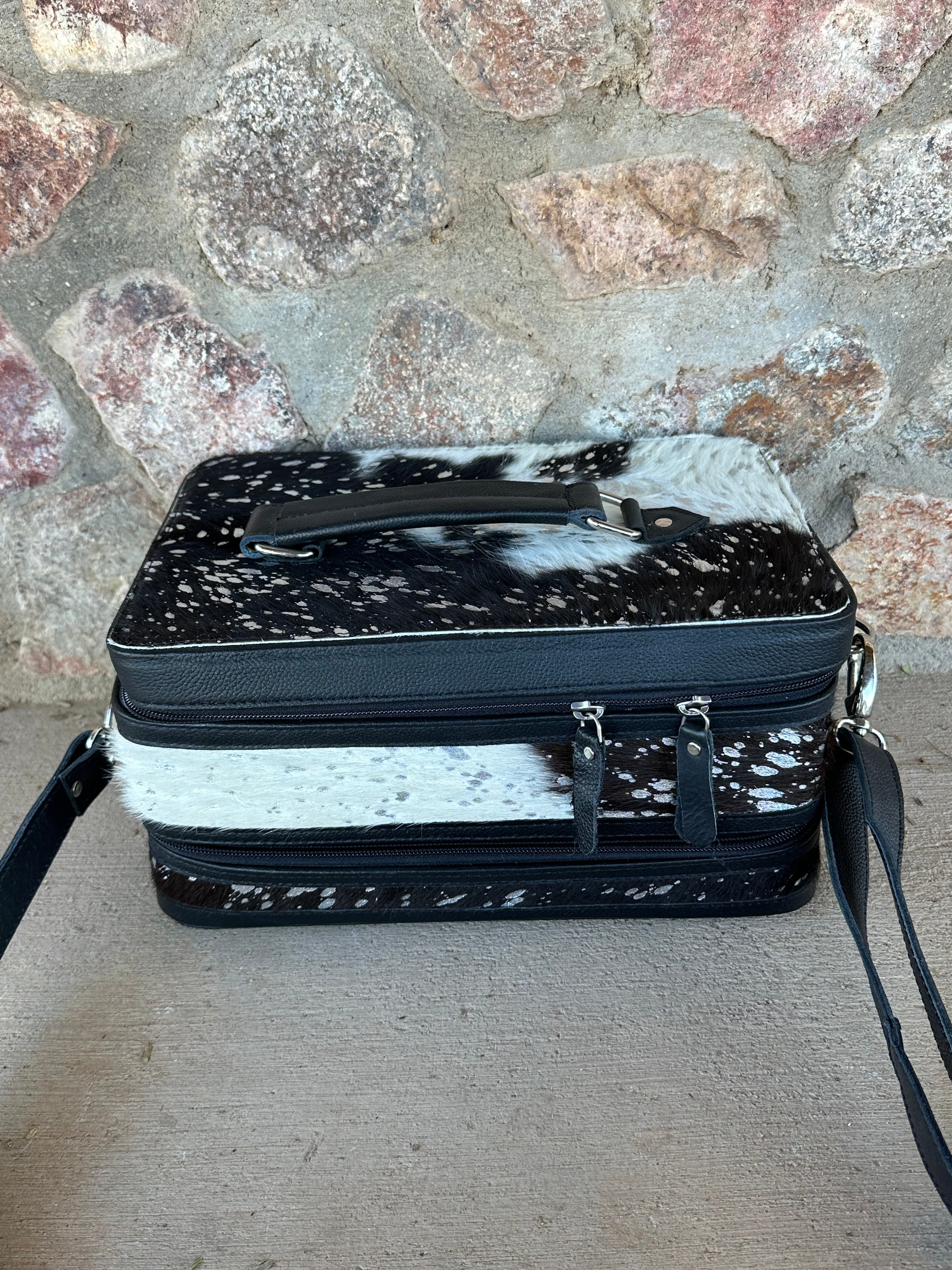 Genuine Leather Cowhide Jewelry Box