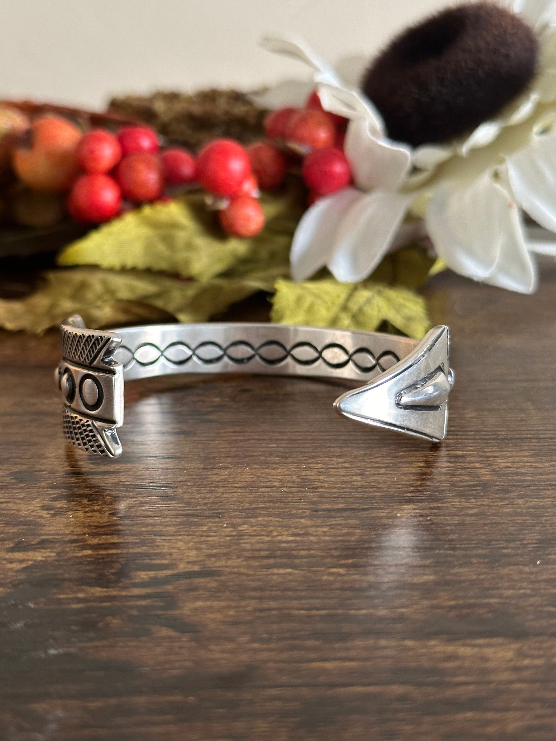 Navajo Made Sterling Silver Cuff Bracelet