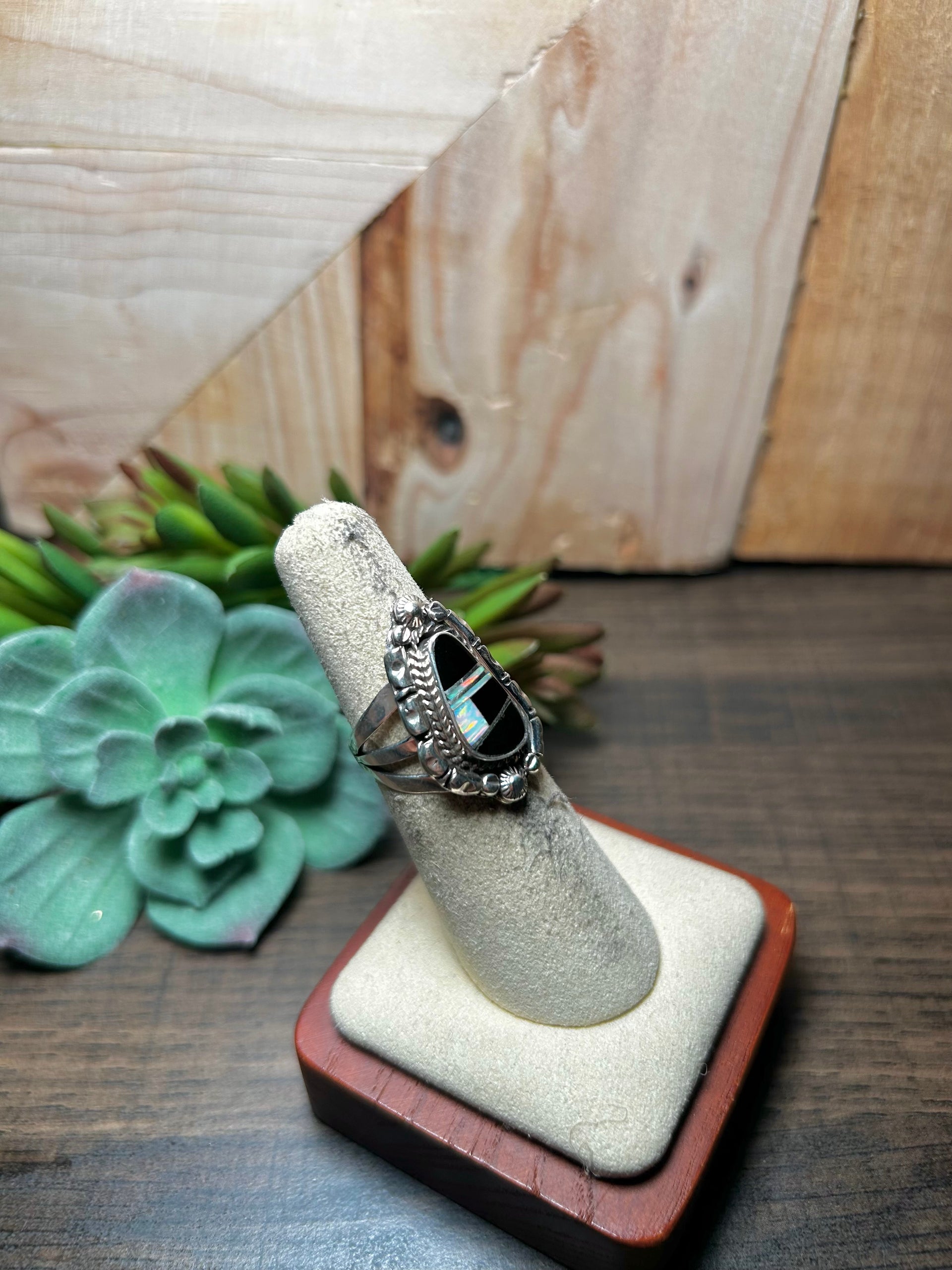 James Mannygoats Multi Stone & Sterling Silver Ring Size 5.5