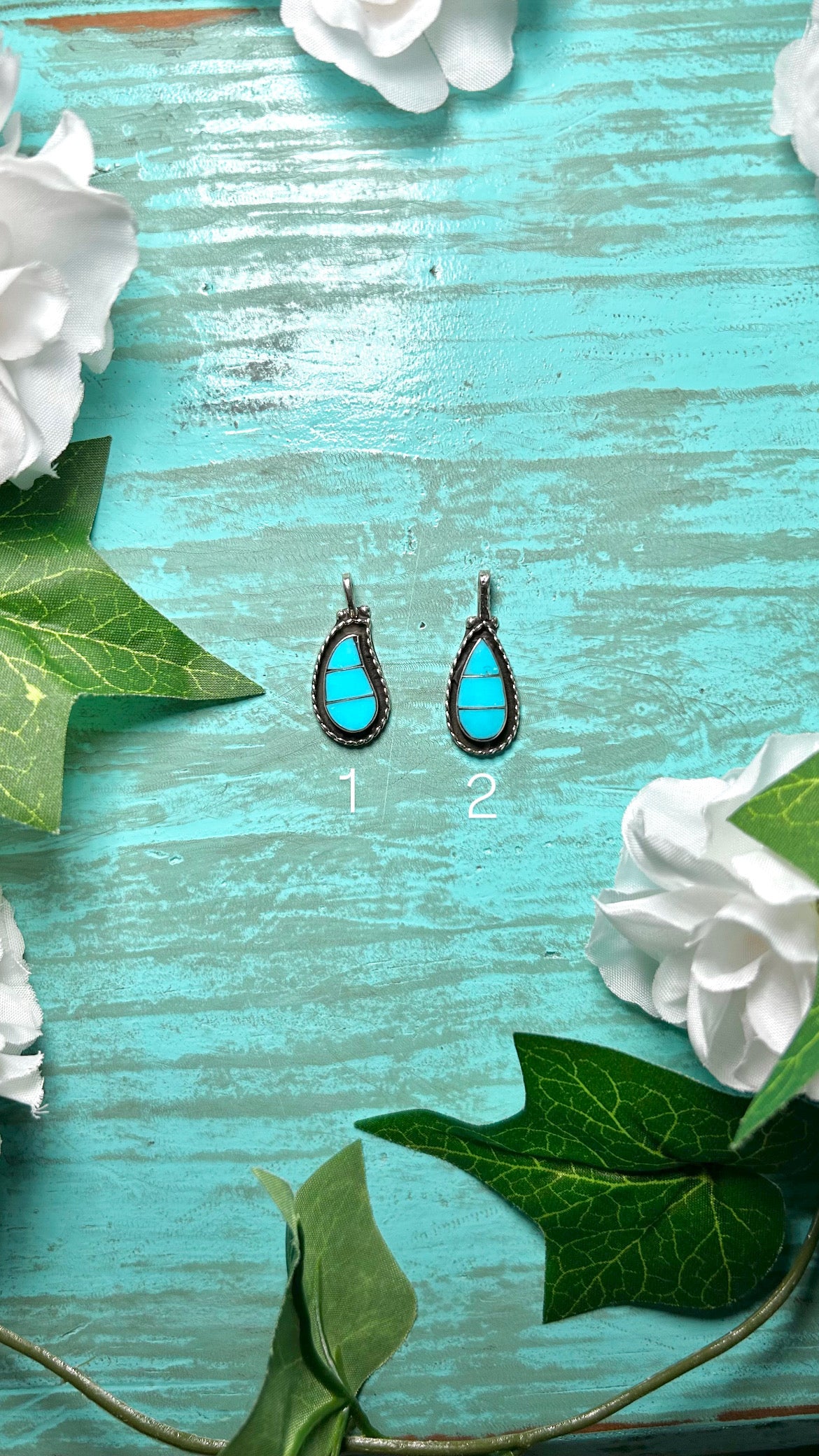 Zuni Made Kingman Turquoise & Sterling Silver Pendant