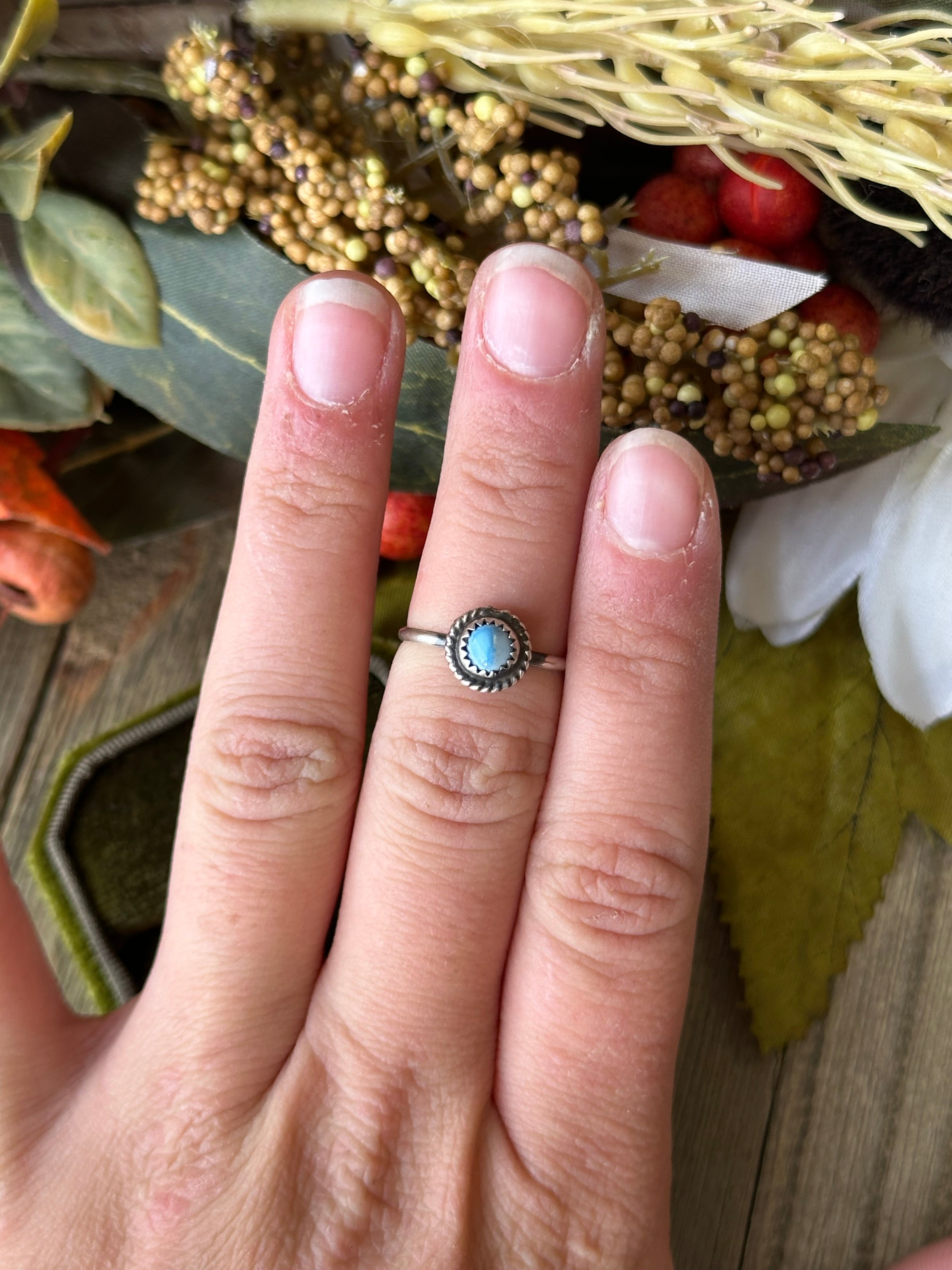 Navajo Made Golden Hills Turquoise & Sterling Silver Ring