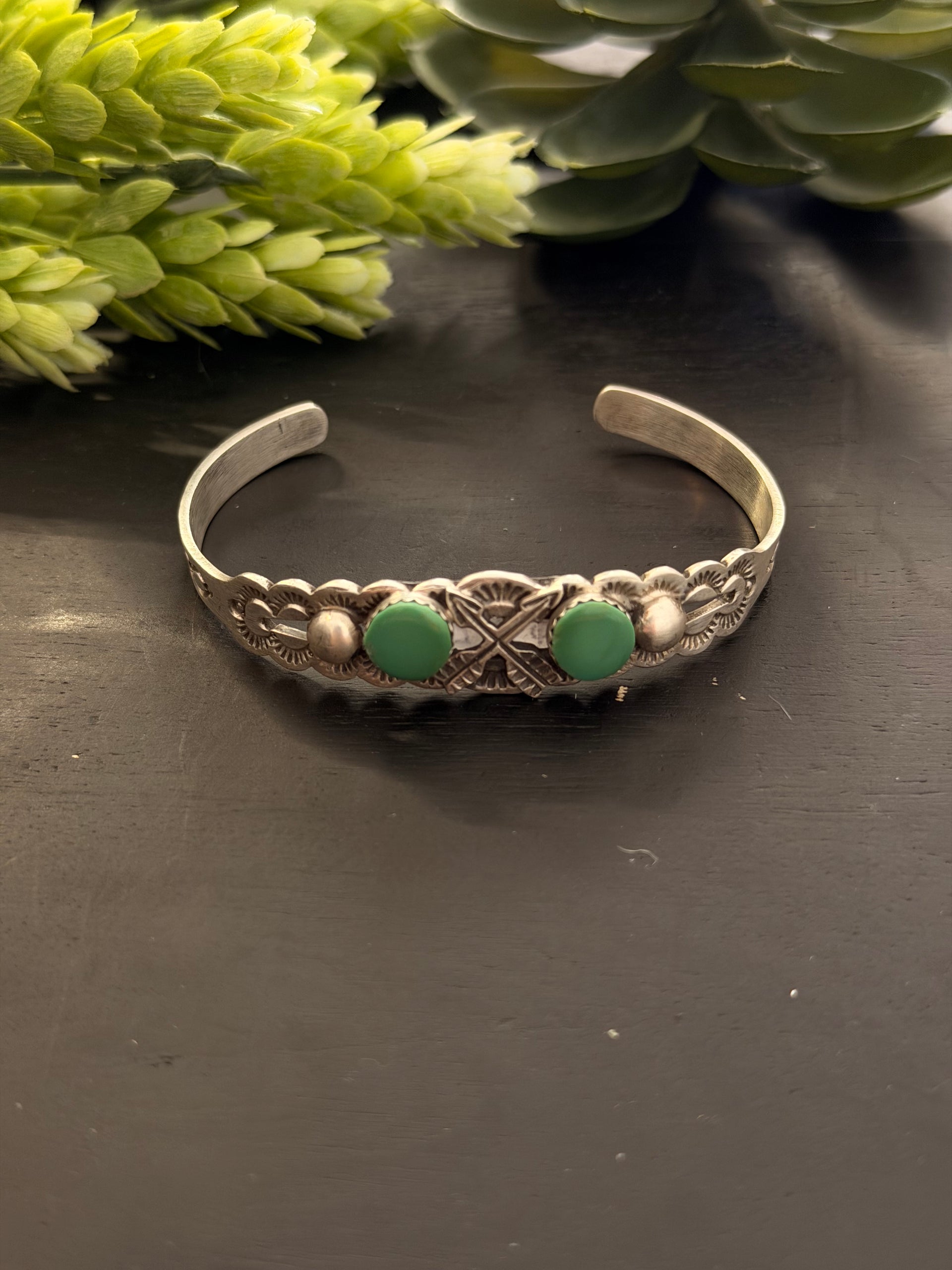 Lorenzo James Turquoise & Sterling Silver Cuff Bracelet