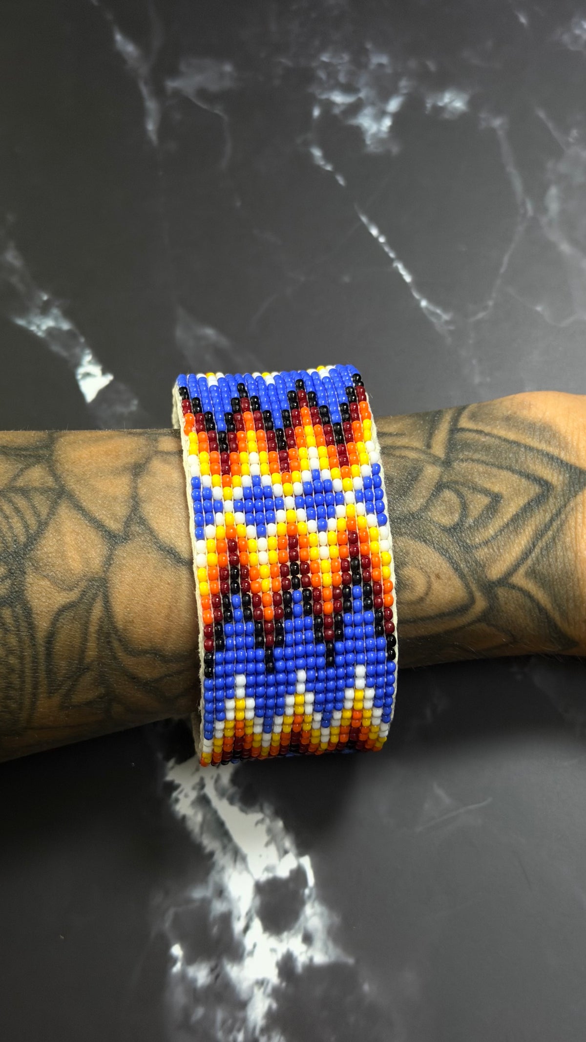 Navajo Made Beaded Cuff Bracelet