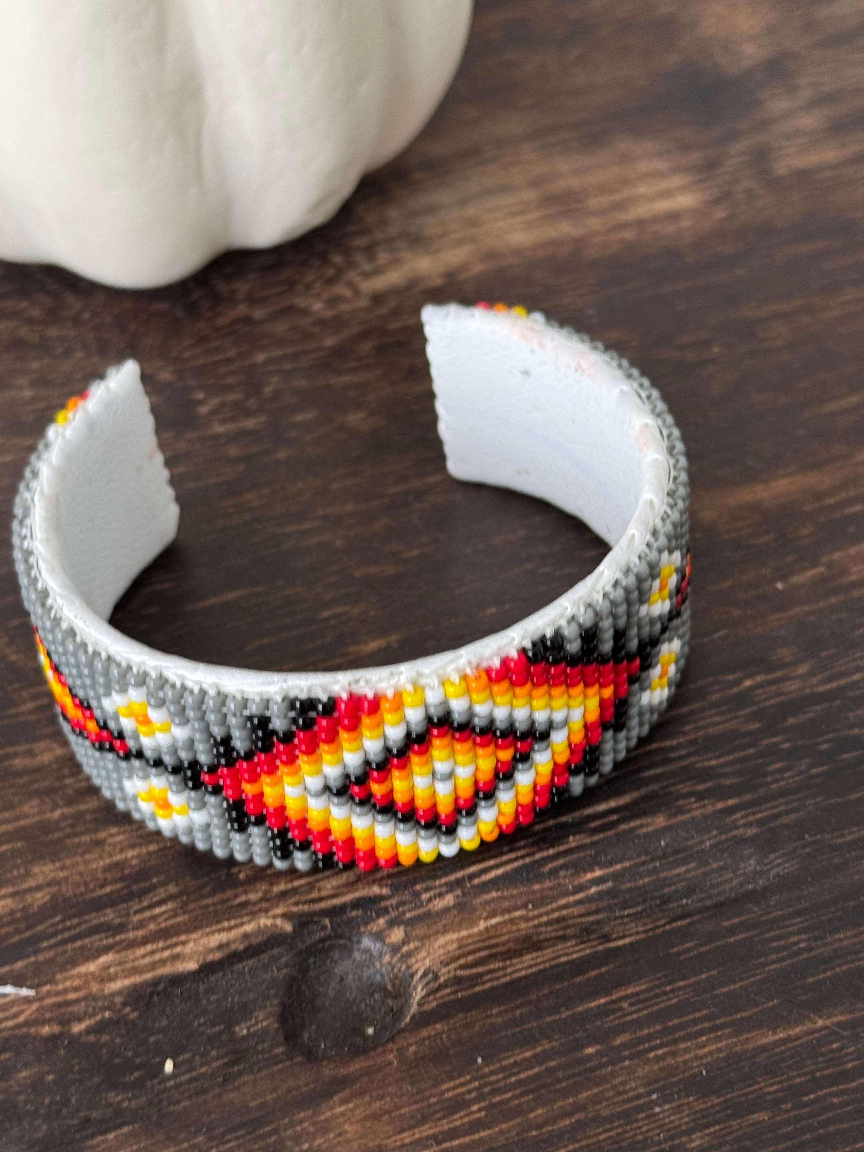 Navajo Made Beaded Bracelet Cuff