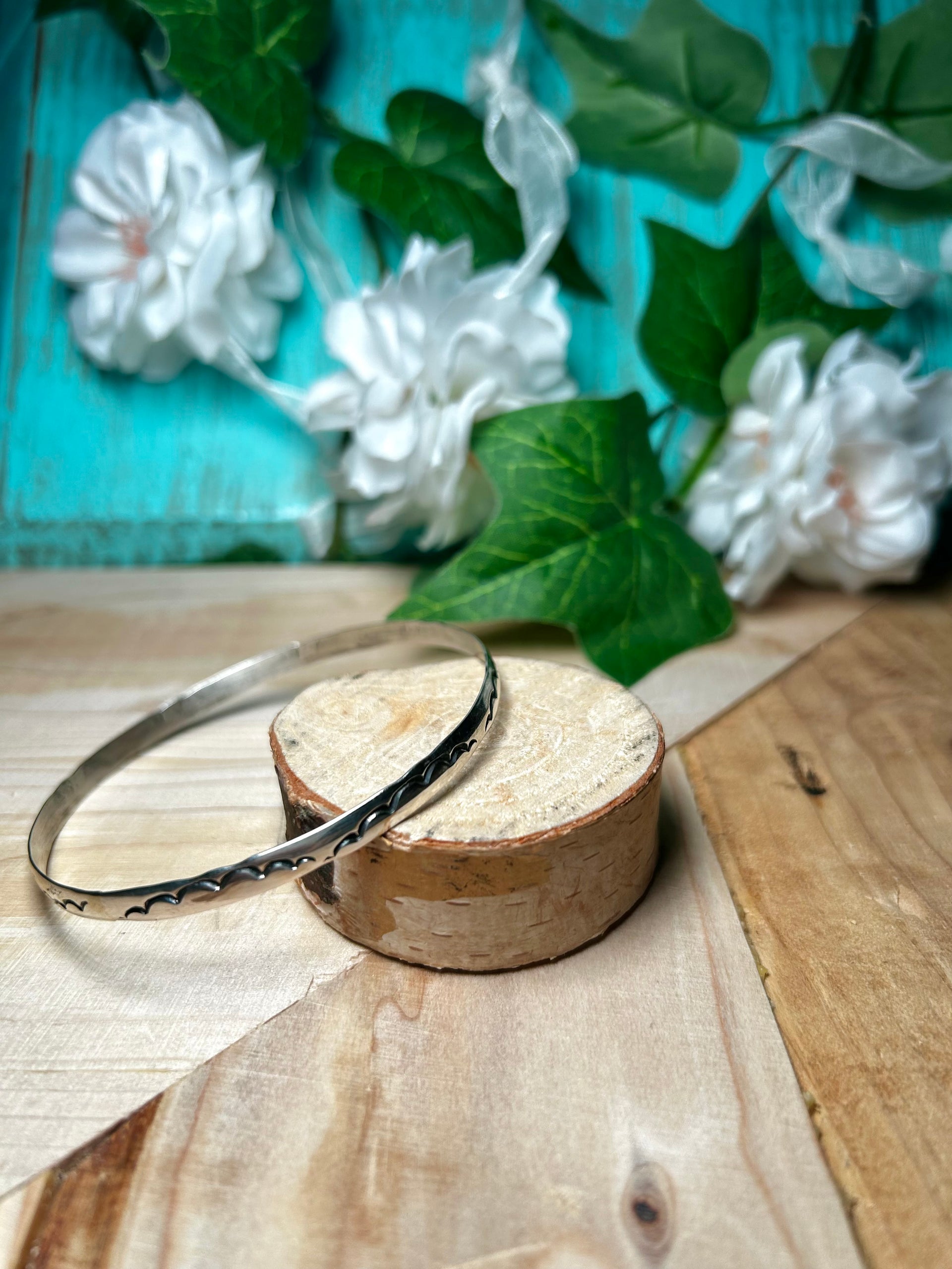 Navajo Made Sterling Silver Bangle Bracelet