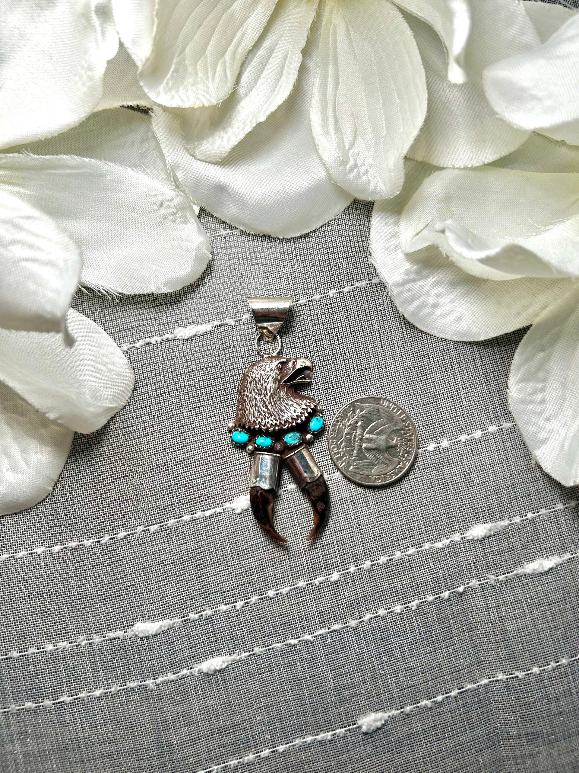 Ernest Hauthorne Kingman Turquoise & Sterling Silver Pendant