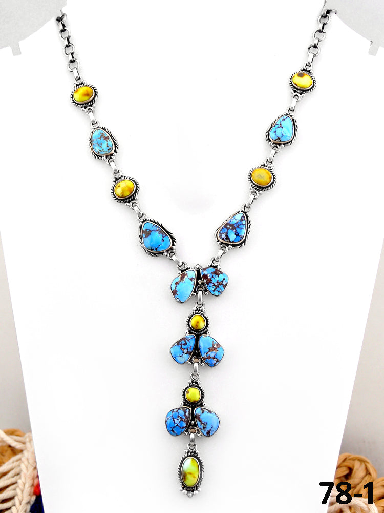 Southwest Handmade Palomino with Golden Hills & Sterling Silver Necklace