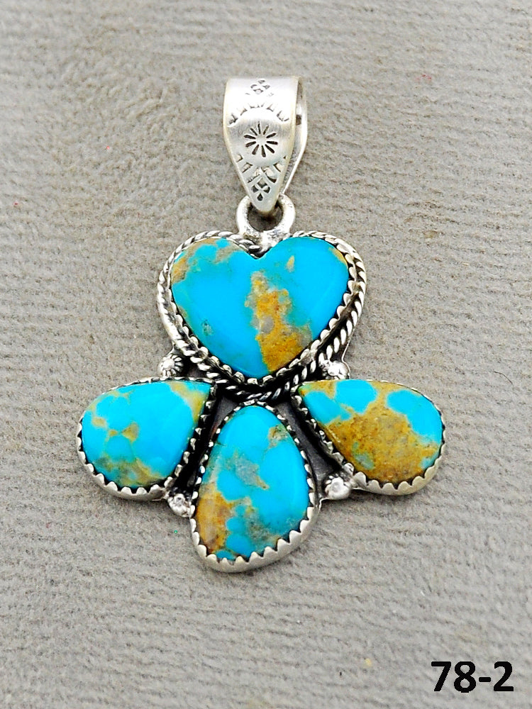 Southwest Made Santa Maria Turquoise & Sterling Silver Pendant