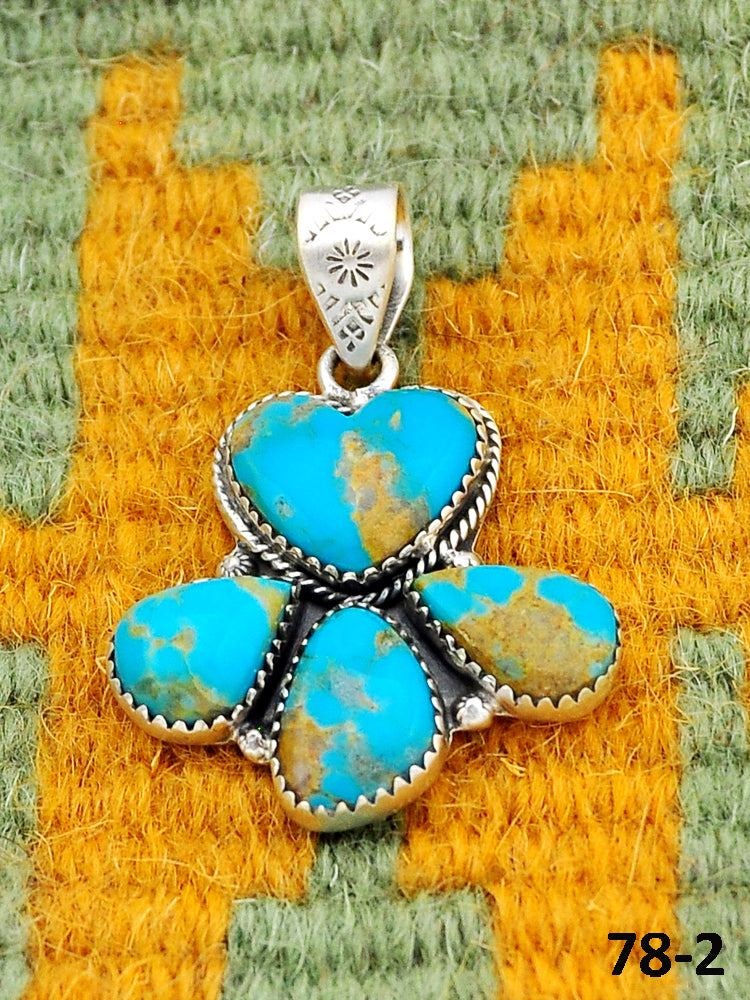 Southwest Made Santa Maria Turquoise & Sterling Silver Pendant