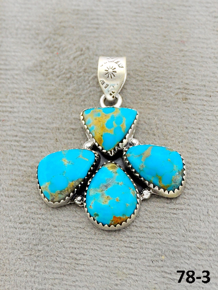 Southwest Made Santa Maria Turquoise & Sterling Silver Pendant
