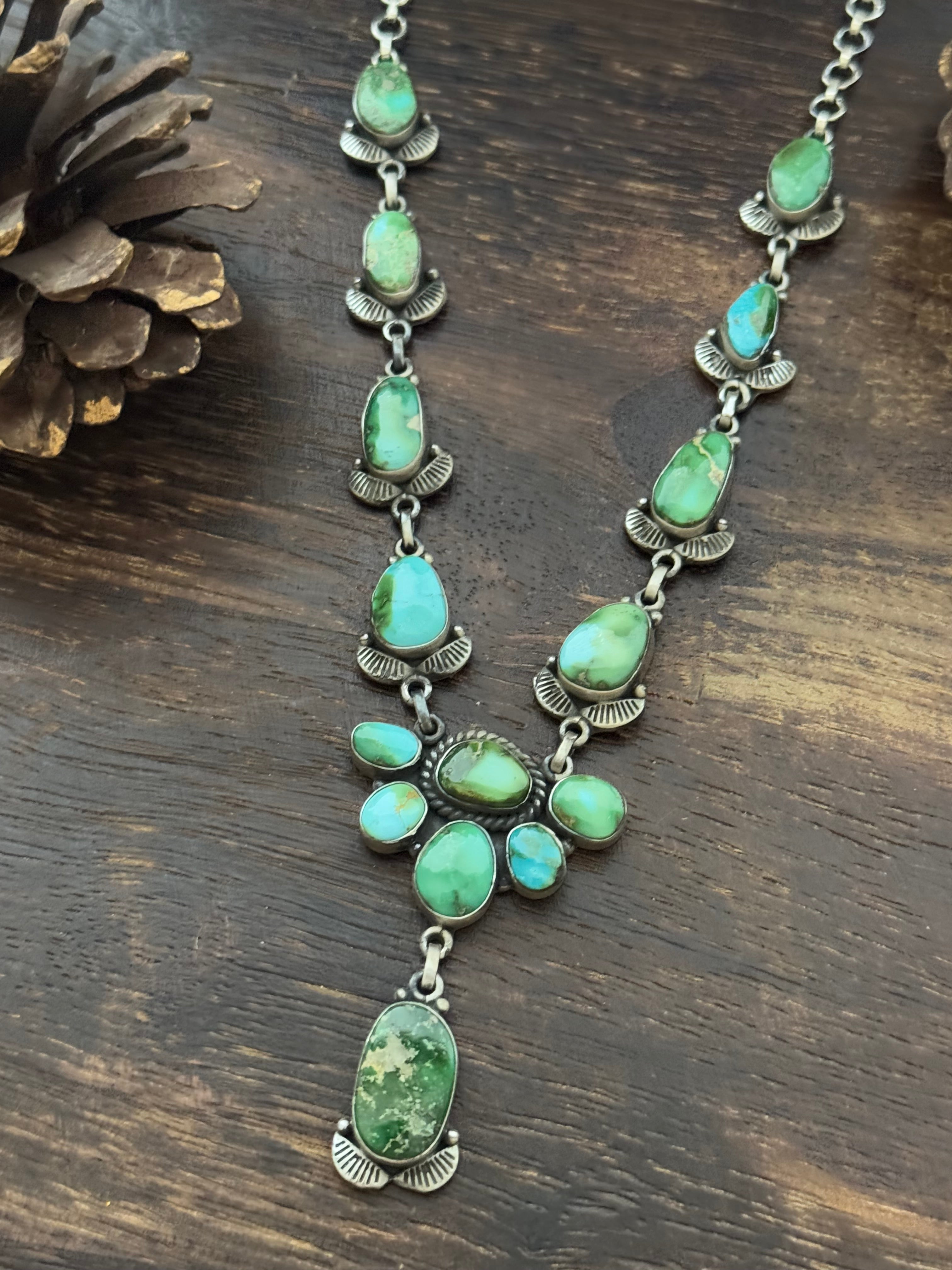 TTD Sonoran Mountain Turquoise & Sterling Silver Lariat Necklace