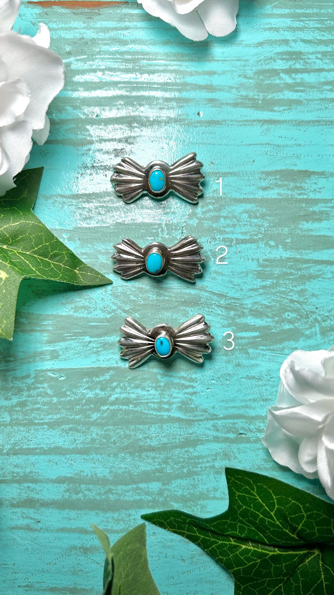 Edith Kee Kingman Turquoise & Sterling Silver Pin