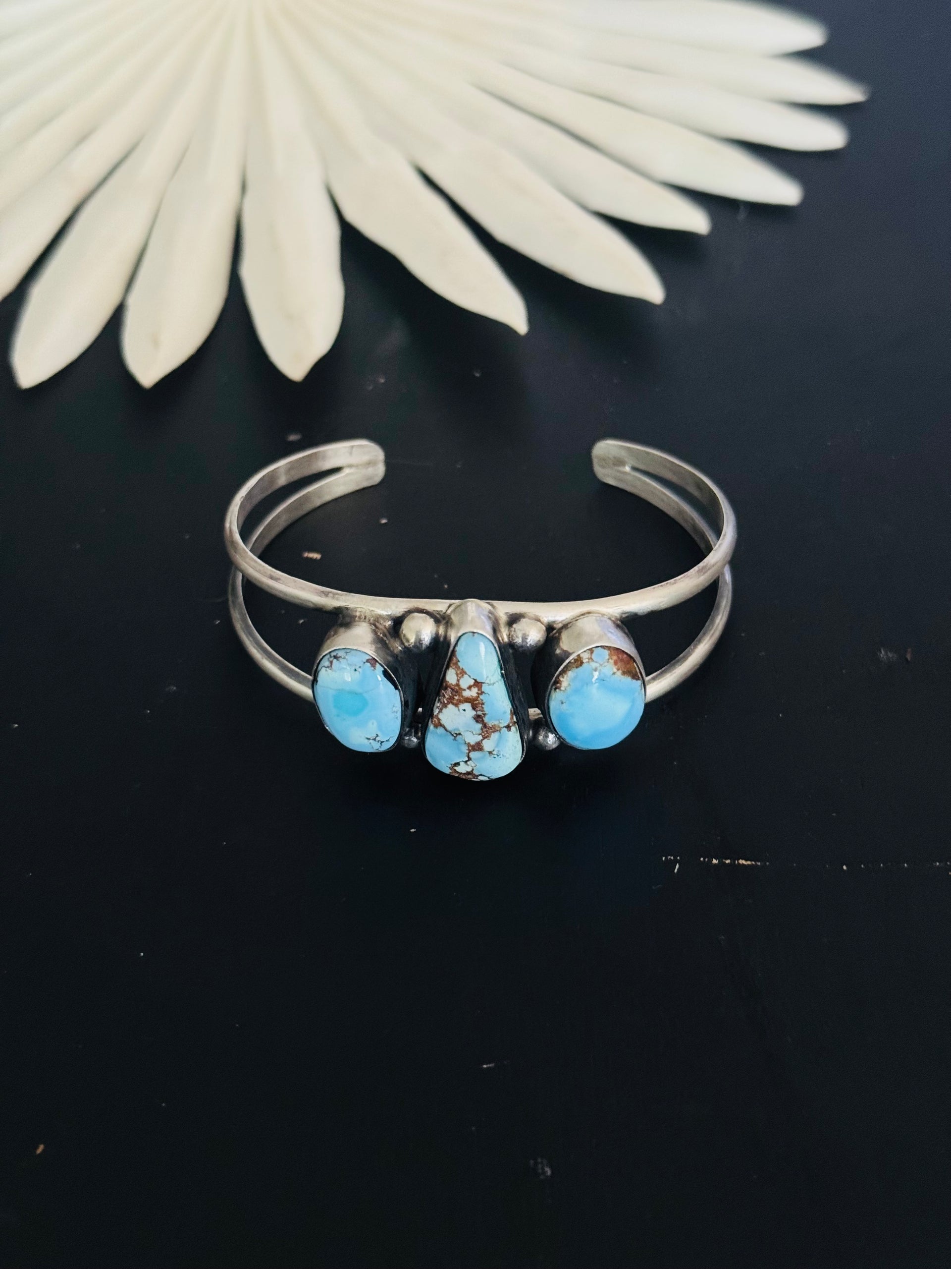 Augustine Largo Golden Hills Turquoise & Sterling Silver Cuff Bracelet