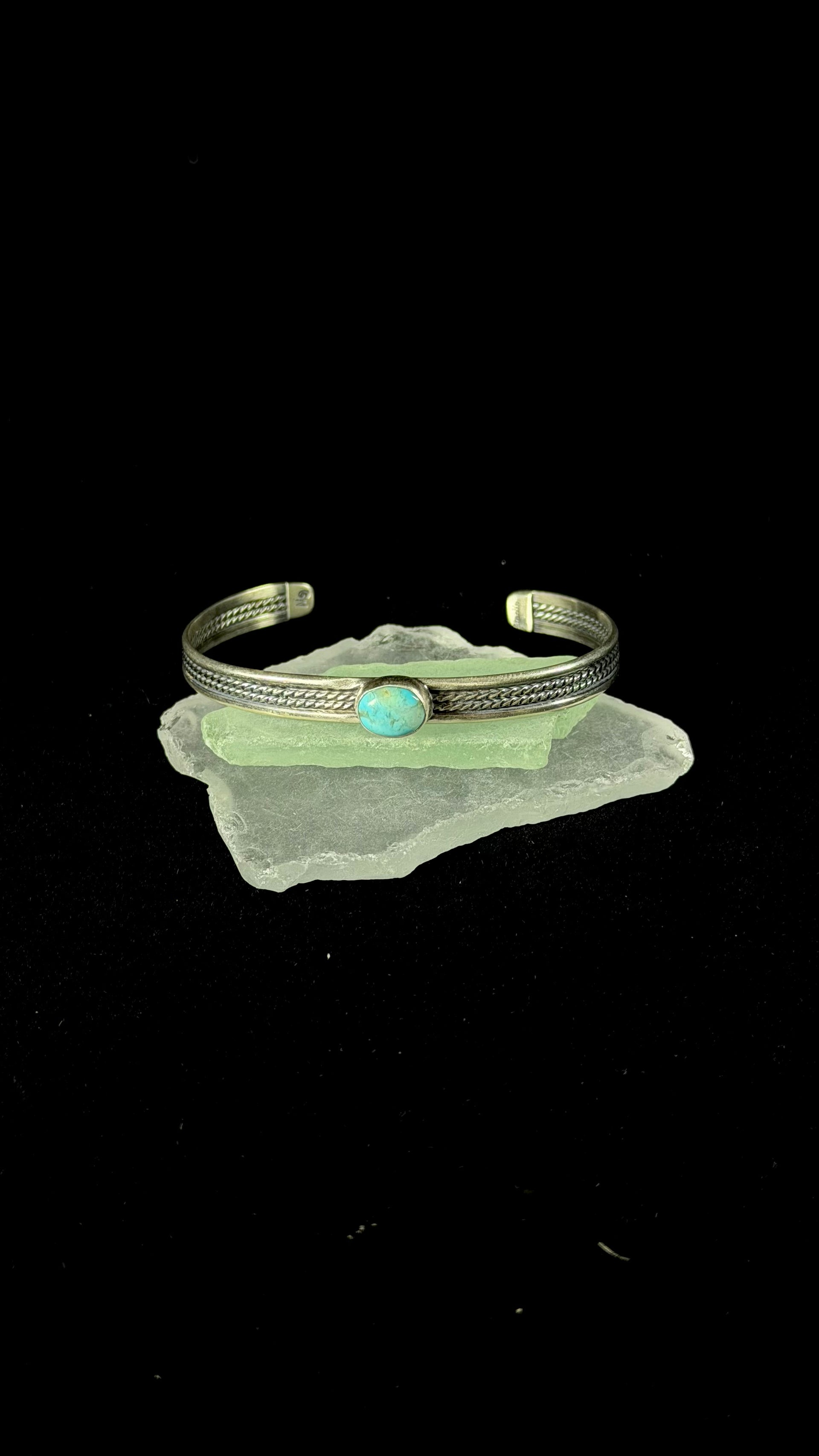 Gilbert Wilson Kingman Turquoise & Sterling Silver Cuff Bracelet