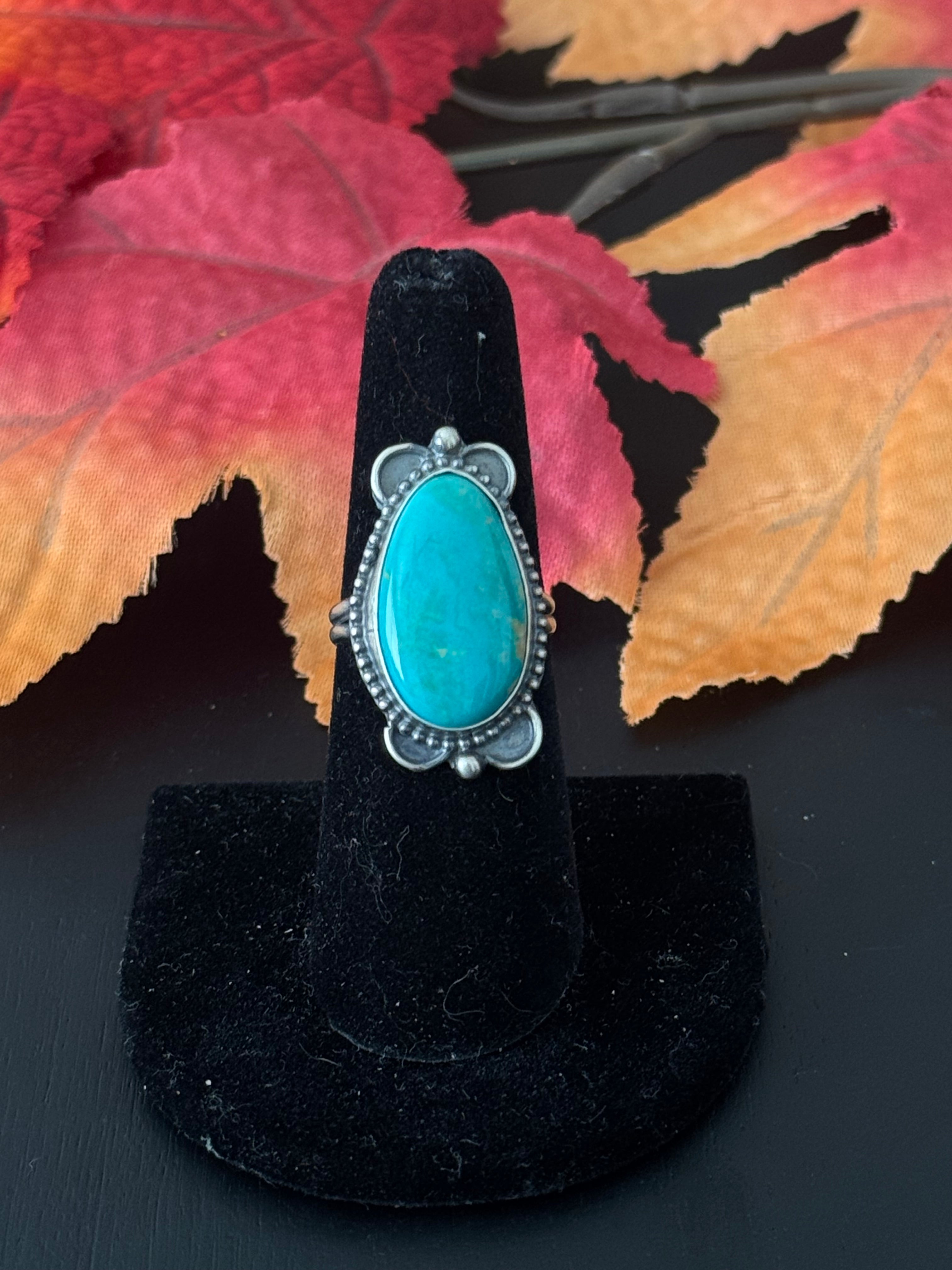 Navajo Made Turquoise & Sterling Silver Ring