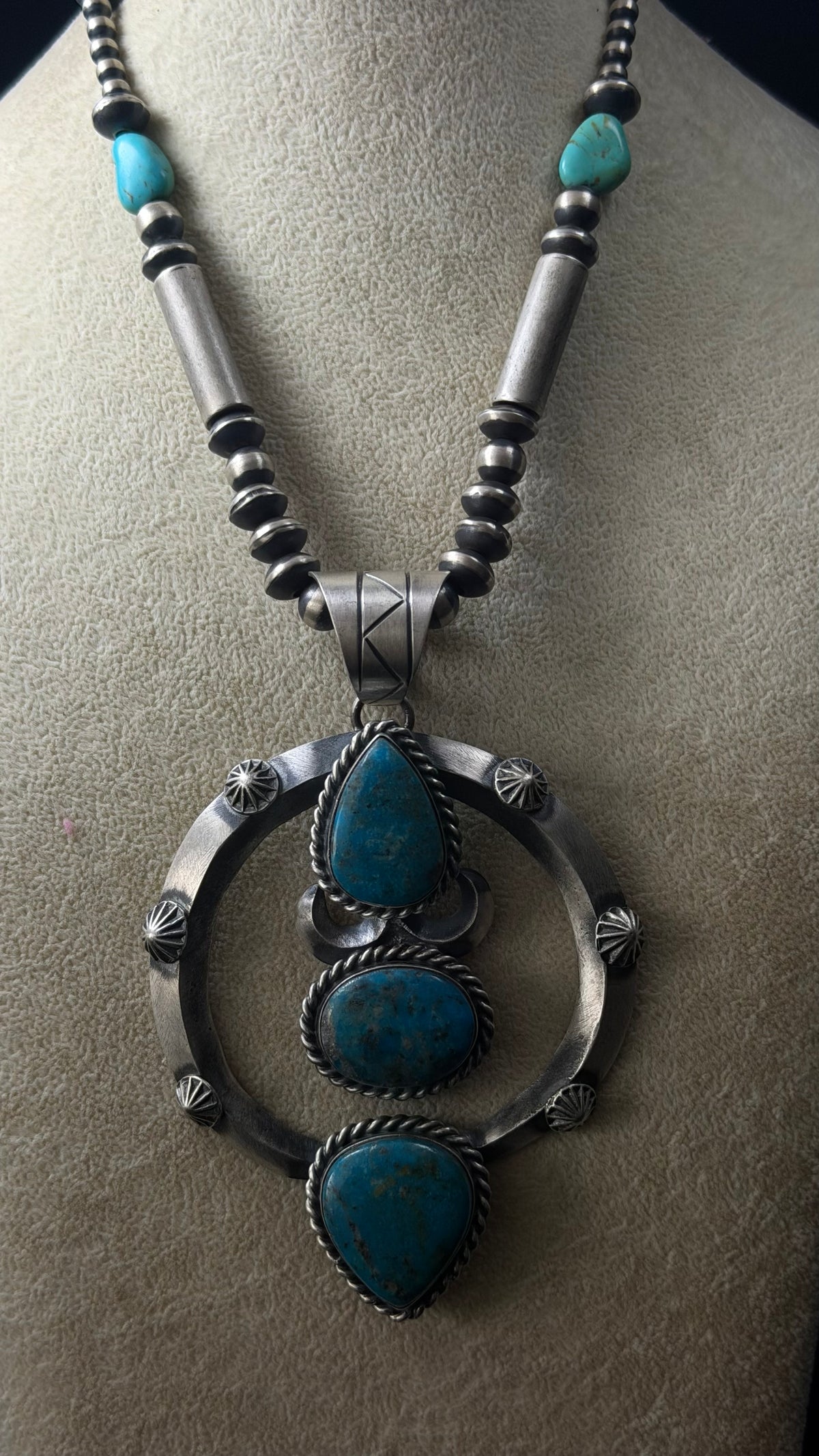 Chimney Butte Kingman Turquoise & Sterling Silver Pendant