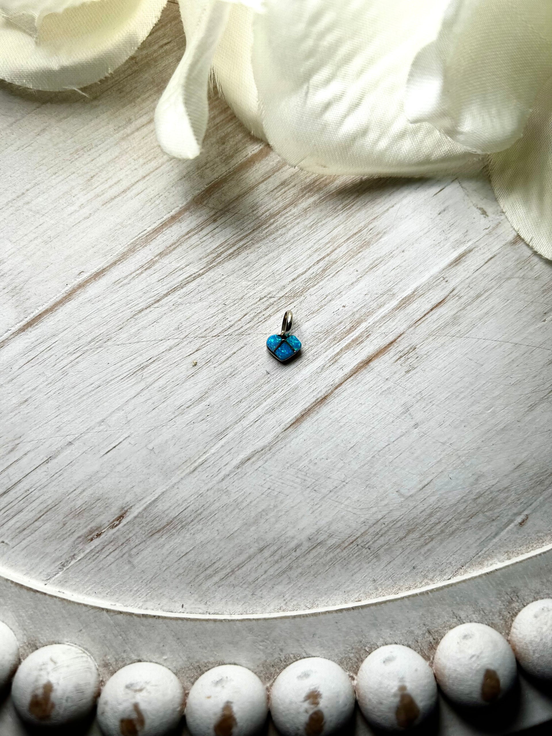 Zuni Made Opal & Sterling Silver Pendant