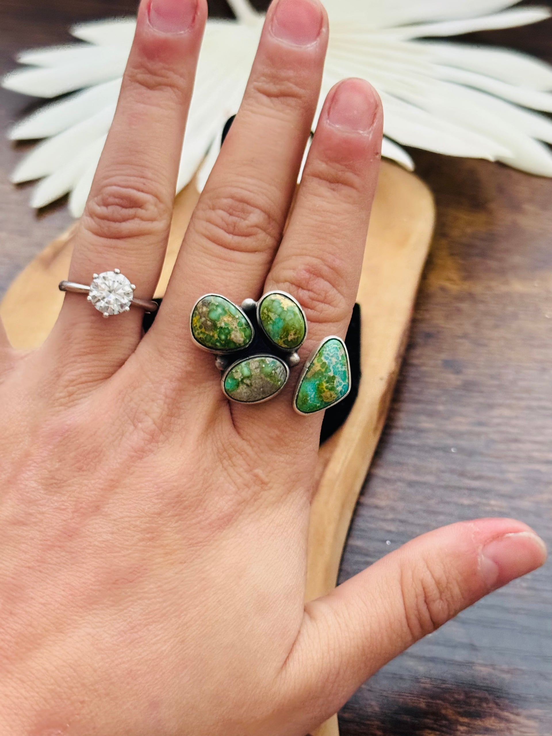 Trisha Smith Sonoran Mountain Turquoise & Sterling Silver Adjustable Ring