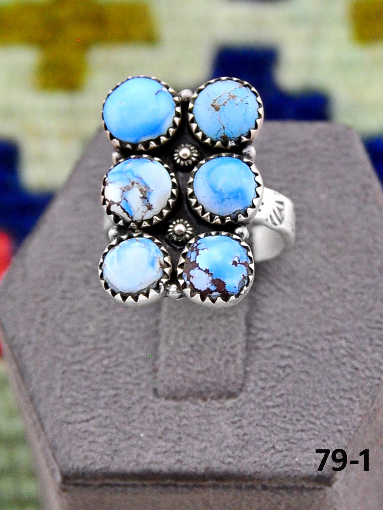 Southwest Handmade Golden Hills & Sterling Silver Ring