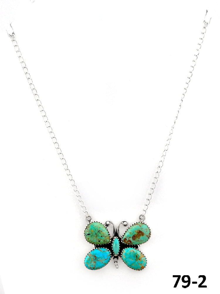 Southwest Made #8 Turquoise & Sterling Silver Necklace
