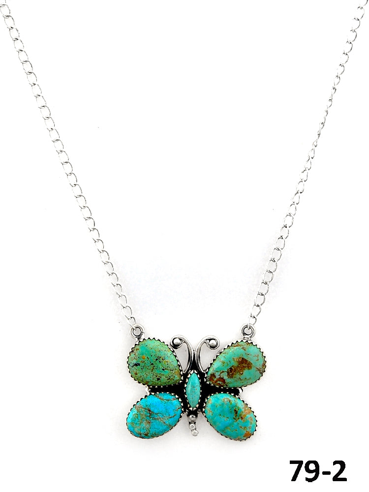 Southwest Made #8 Turquoise & Sterling Silver Necklace