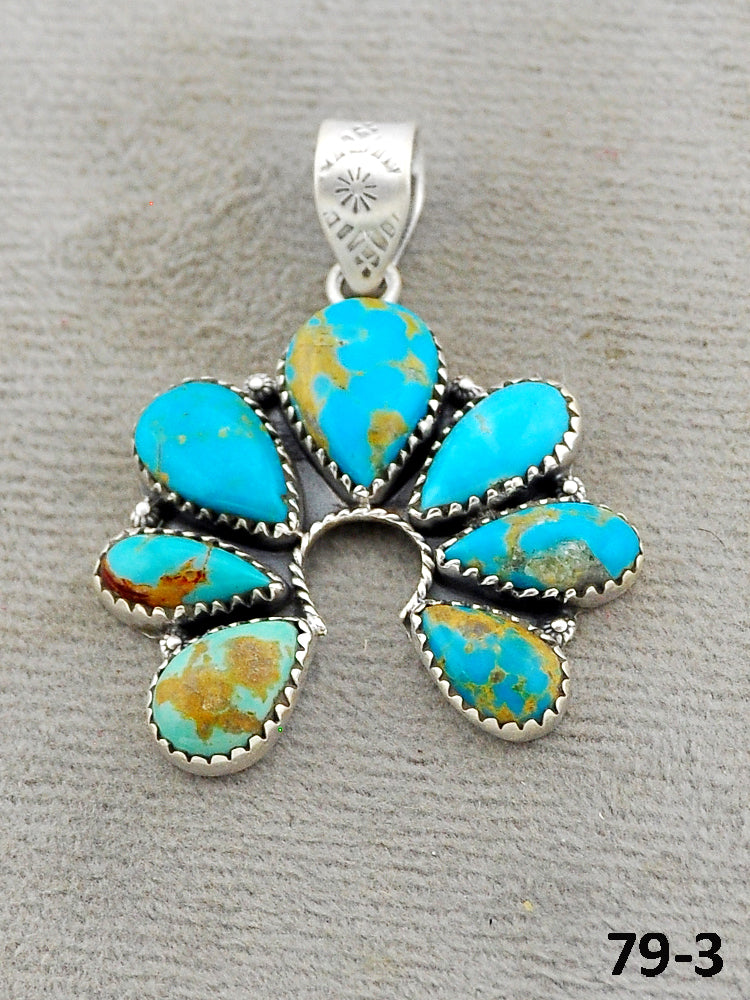 Southwest Made Santa Maria Turquoise & Sterling Silver Pendant