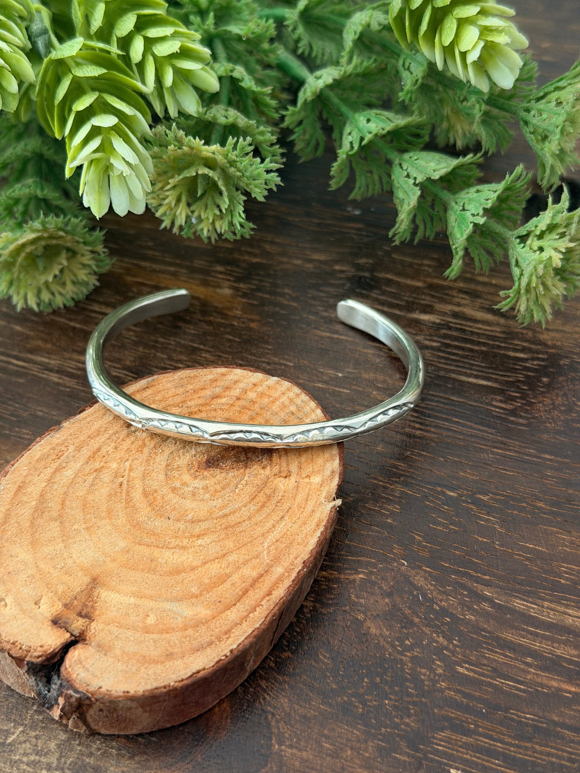 Navajo Made Sterling Silver Cuff Bracelet