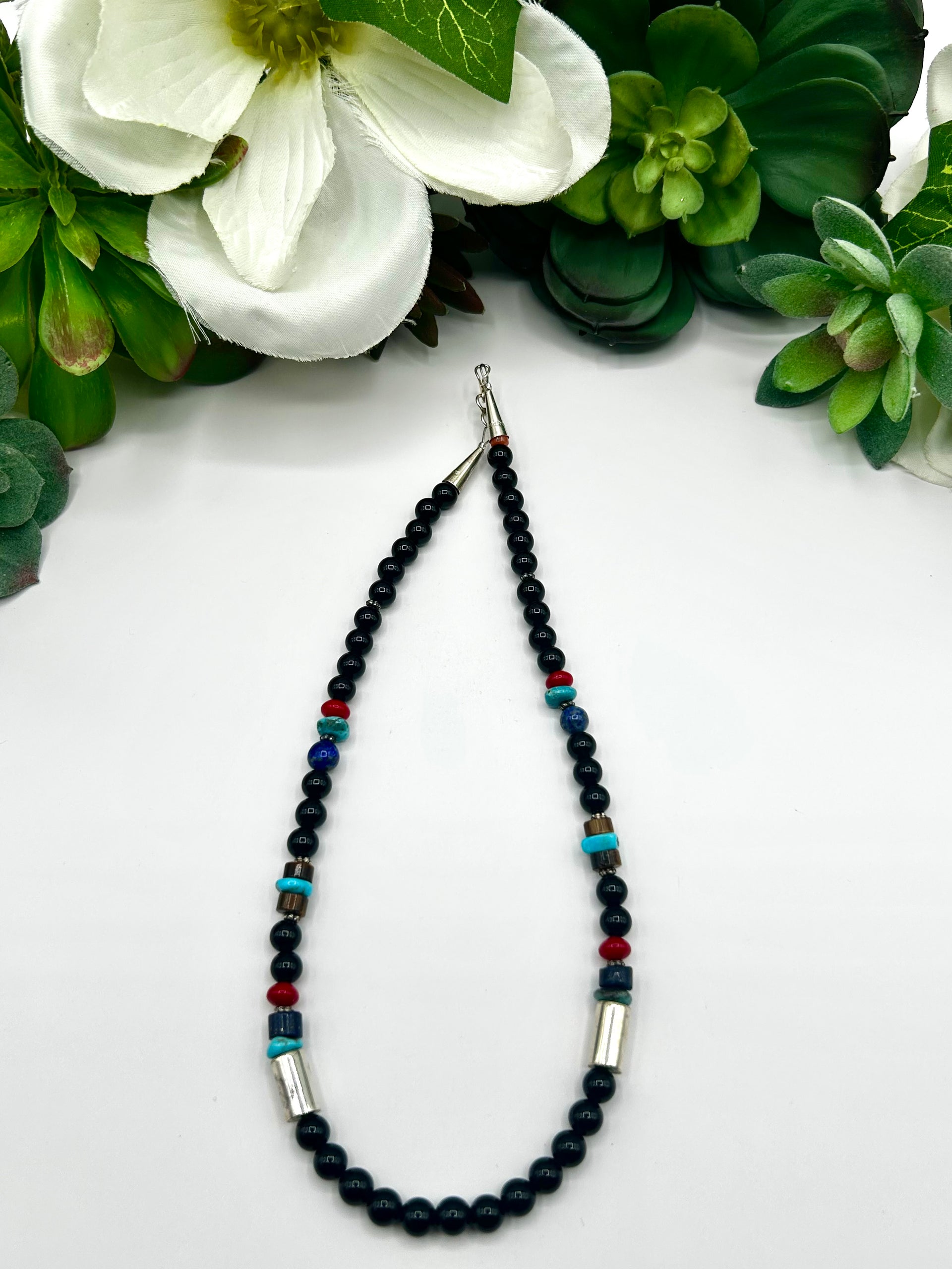 T & R Singer Multi Stone Necklace