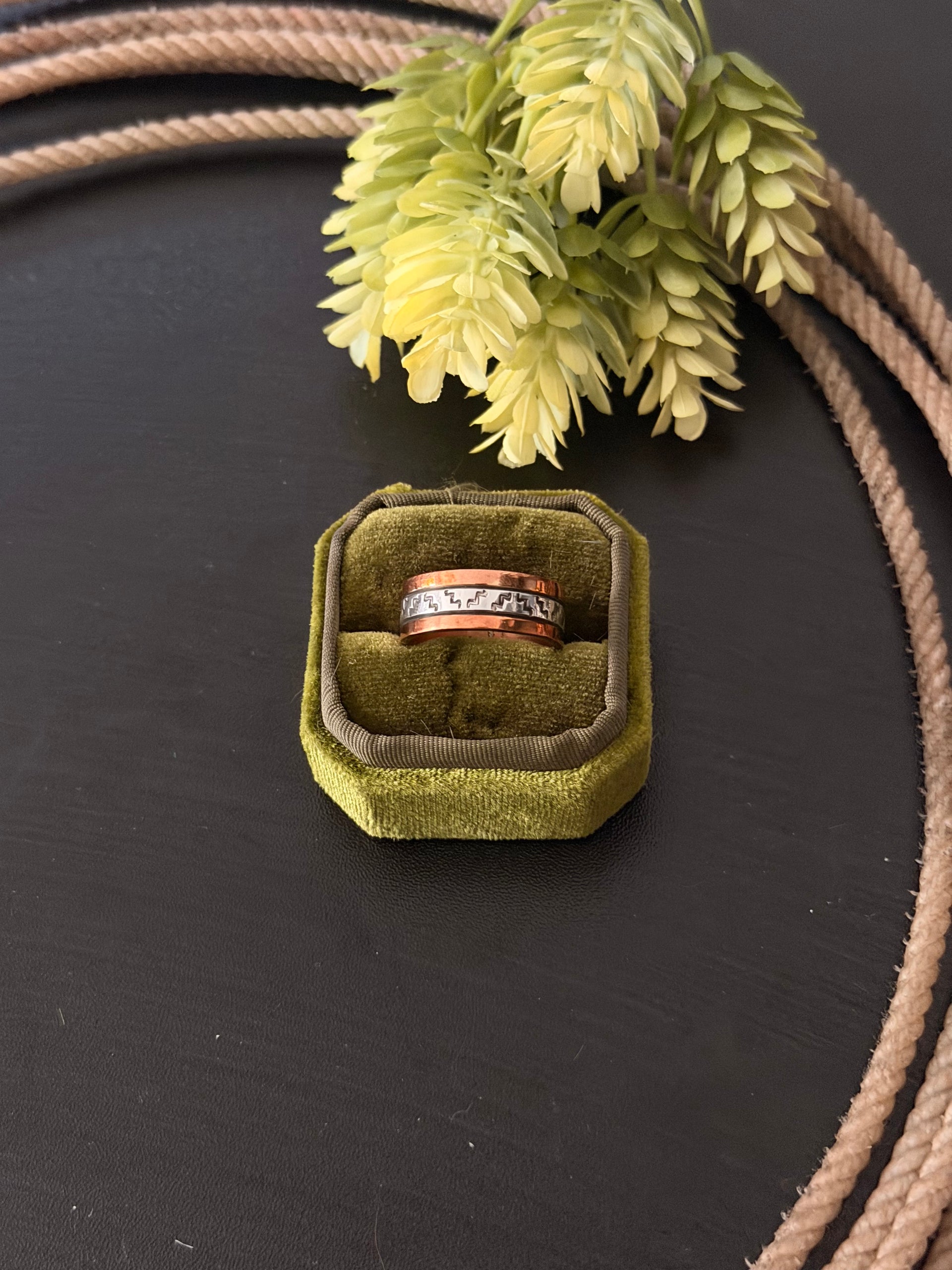 Wylie Salatero Copper & Sterling Silver Ring Size 10