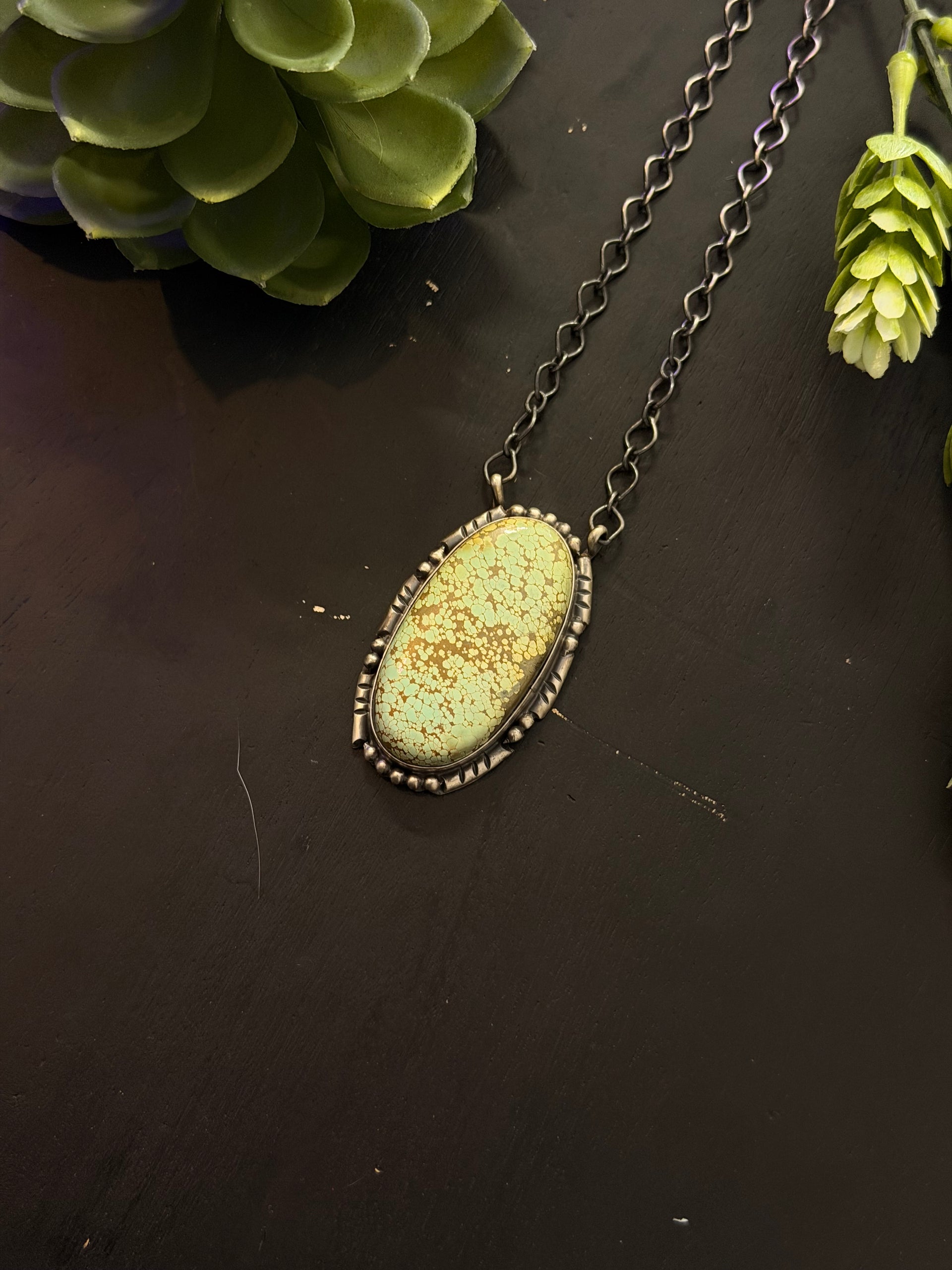 Sheila Becenti Pilot Mountain Turquoise & Sterling Silver Necklace