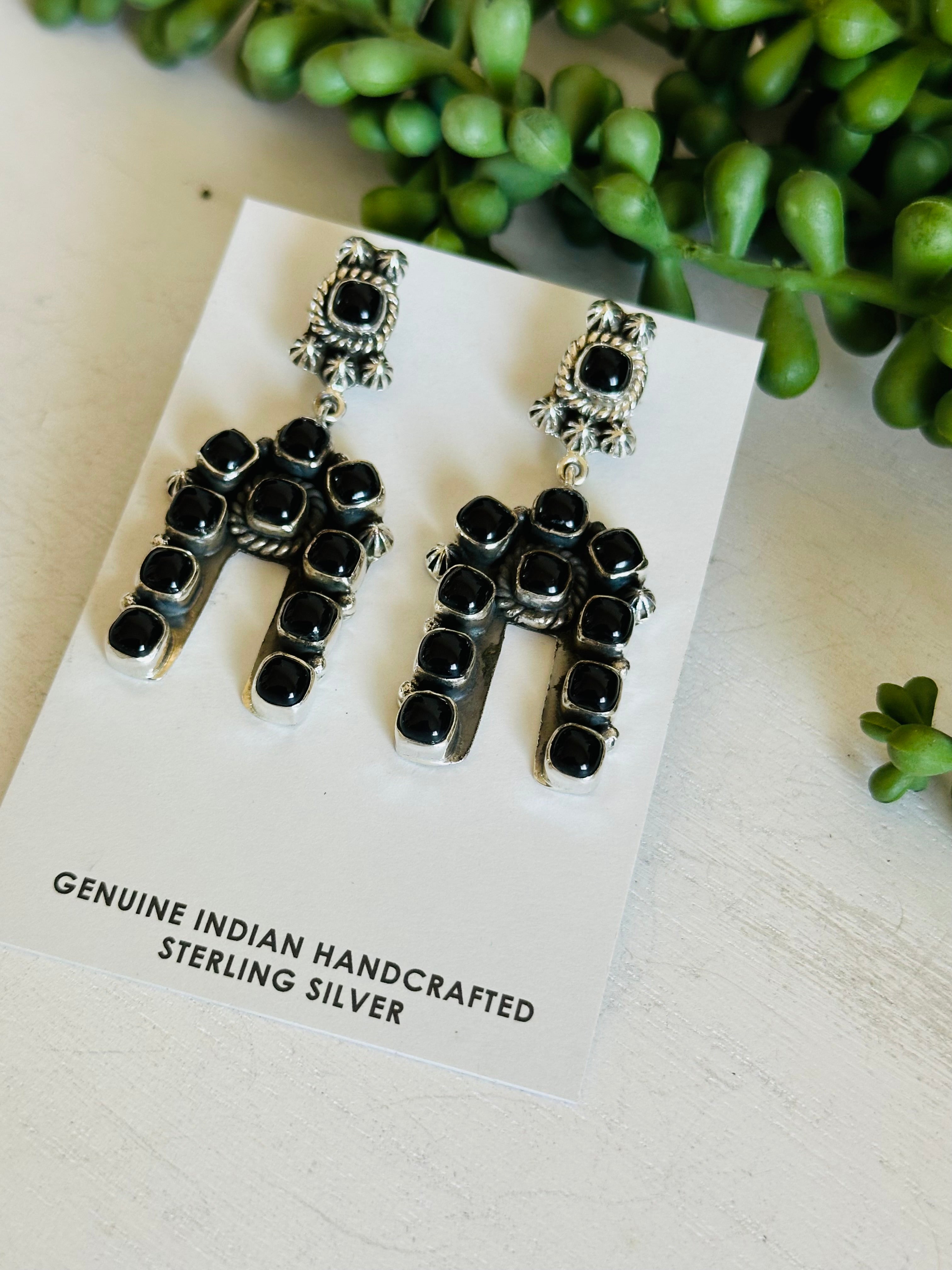 TTD “The Storm” Onyx & Sterling Silver Earrings