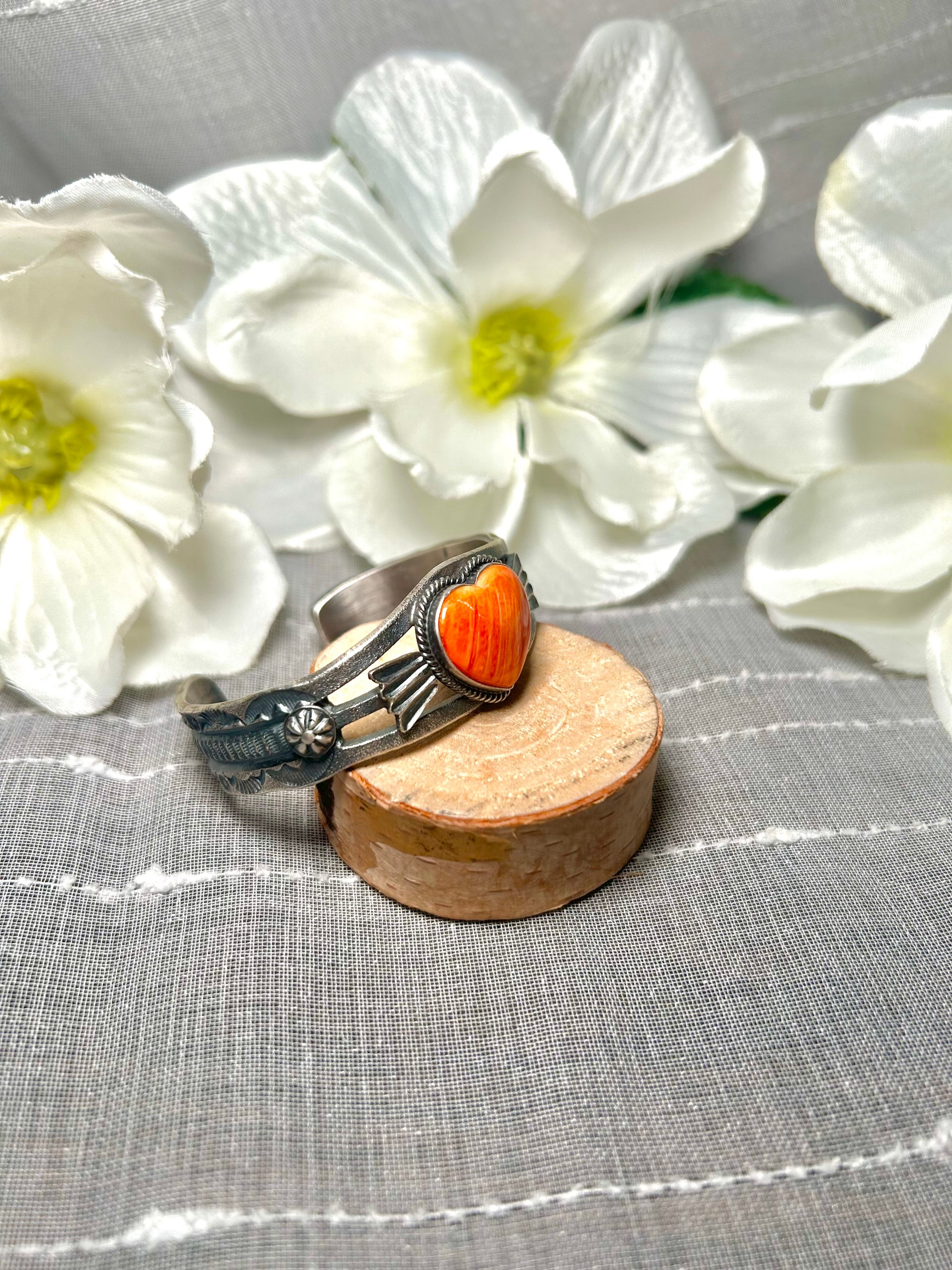 Kindale Billah Spiny Oyster  & Sterling Silver Cuff Bracelet