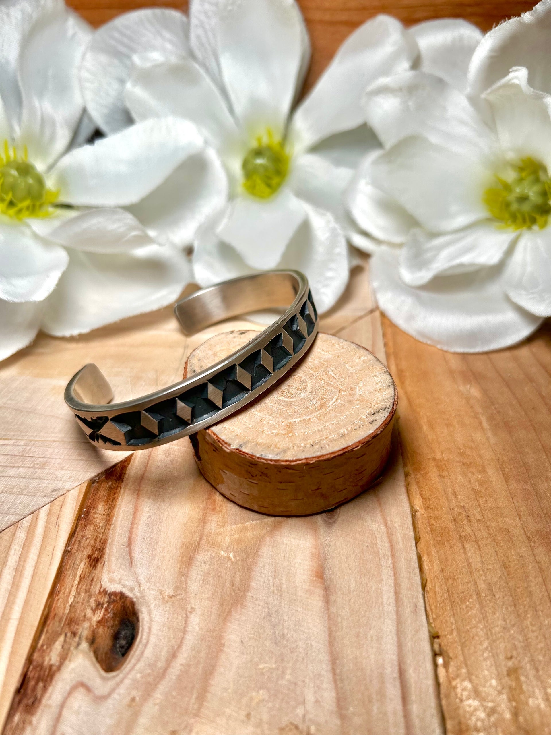 Jerold Tahe Sterling Silver Cuff Bracelet