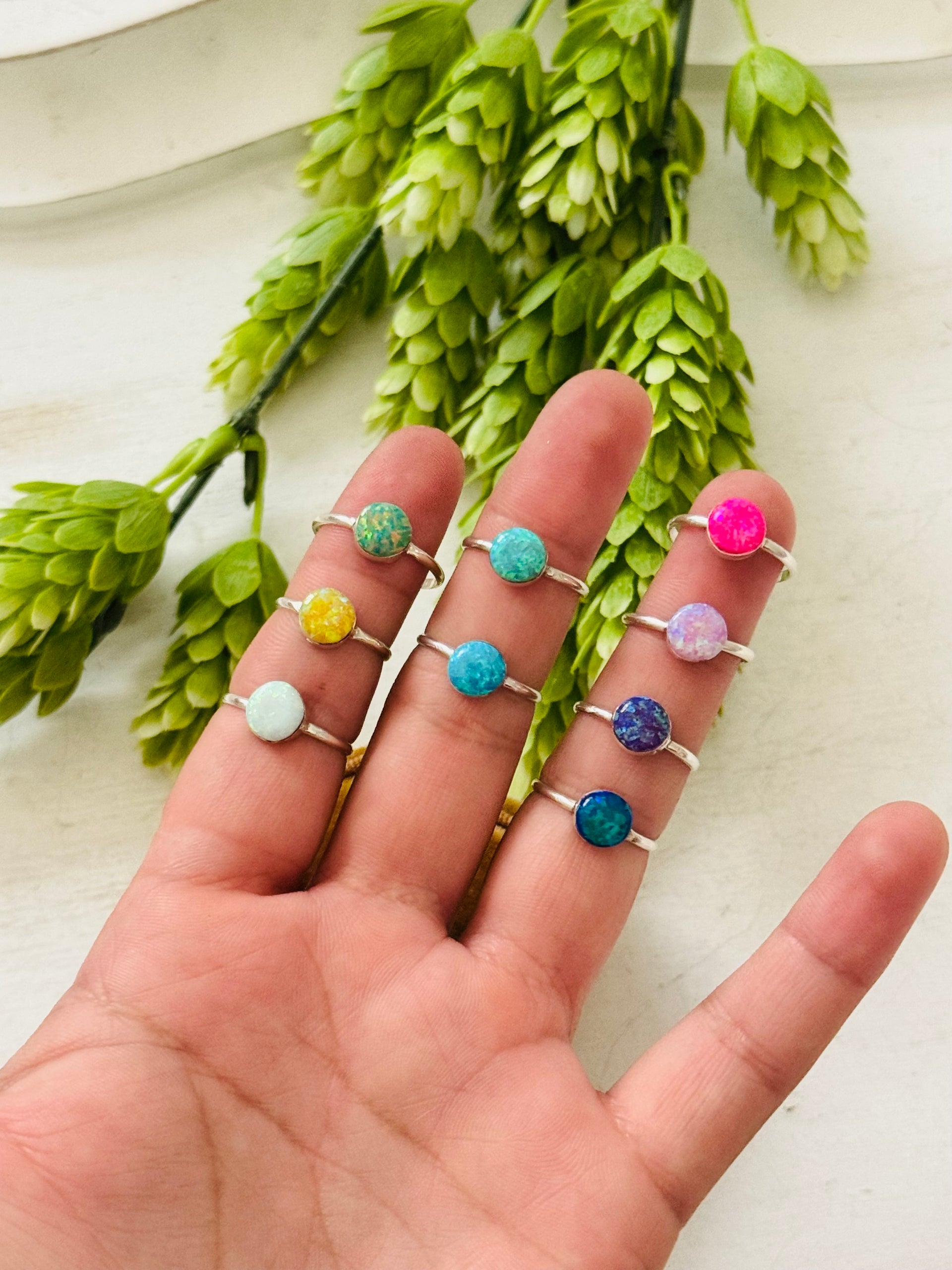 Navajo Made Opal & Sterling Silver Ring