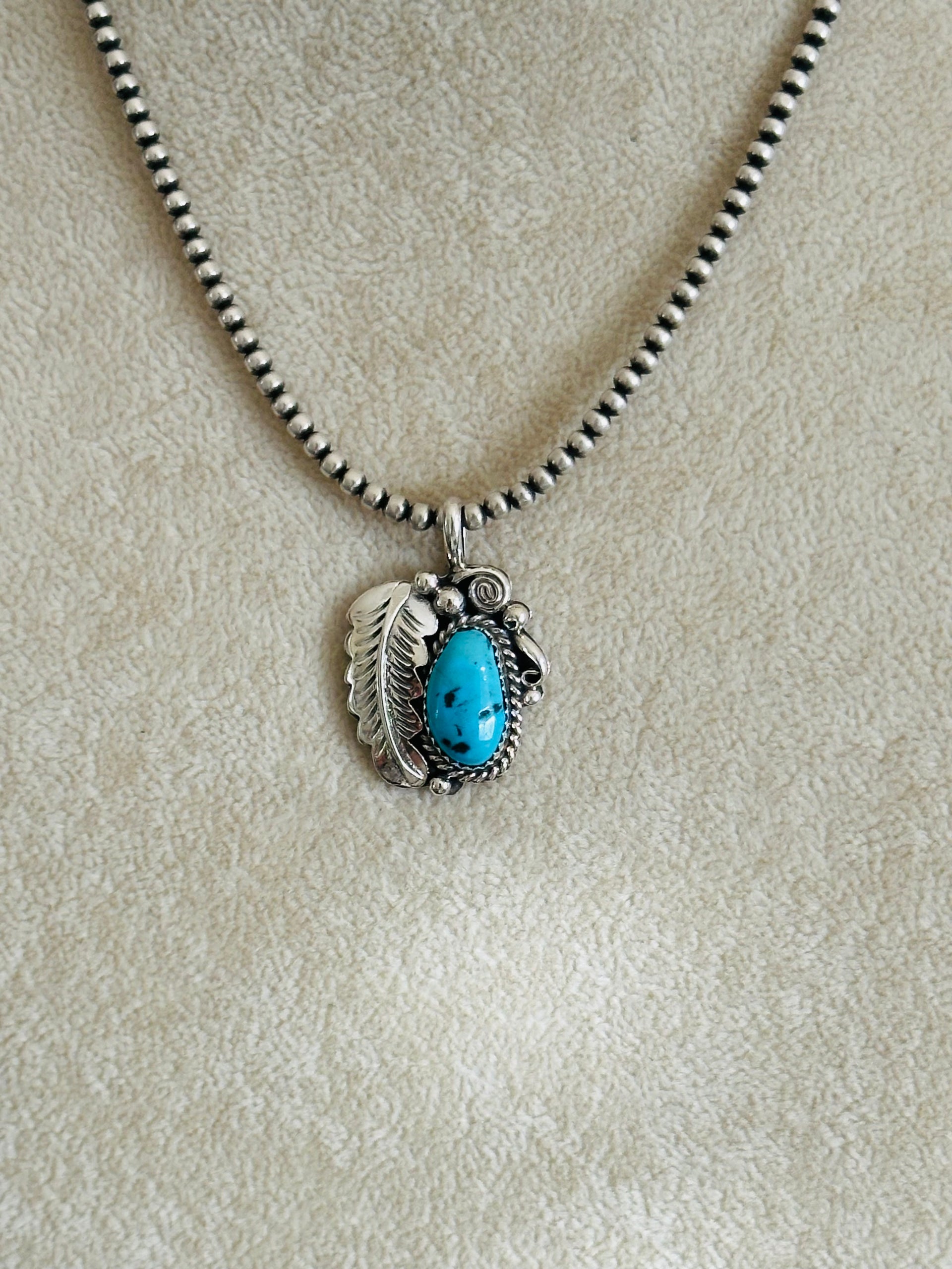 Julia Etsitty Kingman Turquoise & Sterling Silver Pendants