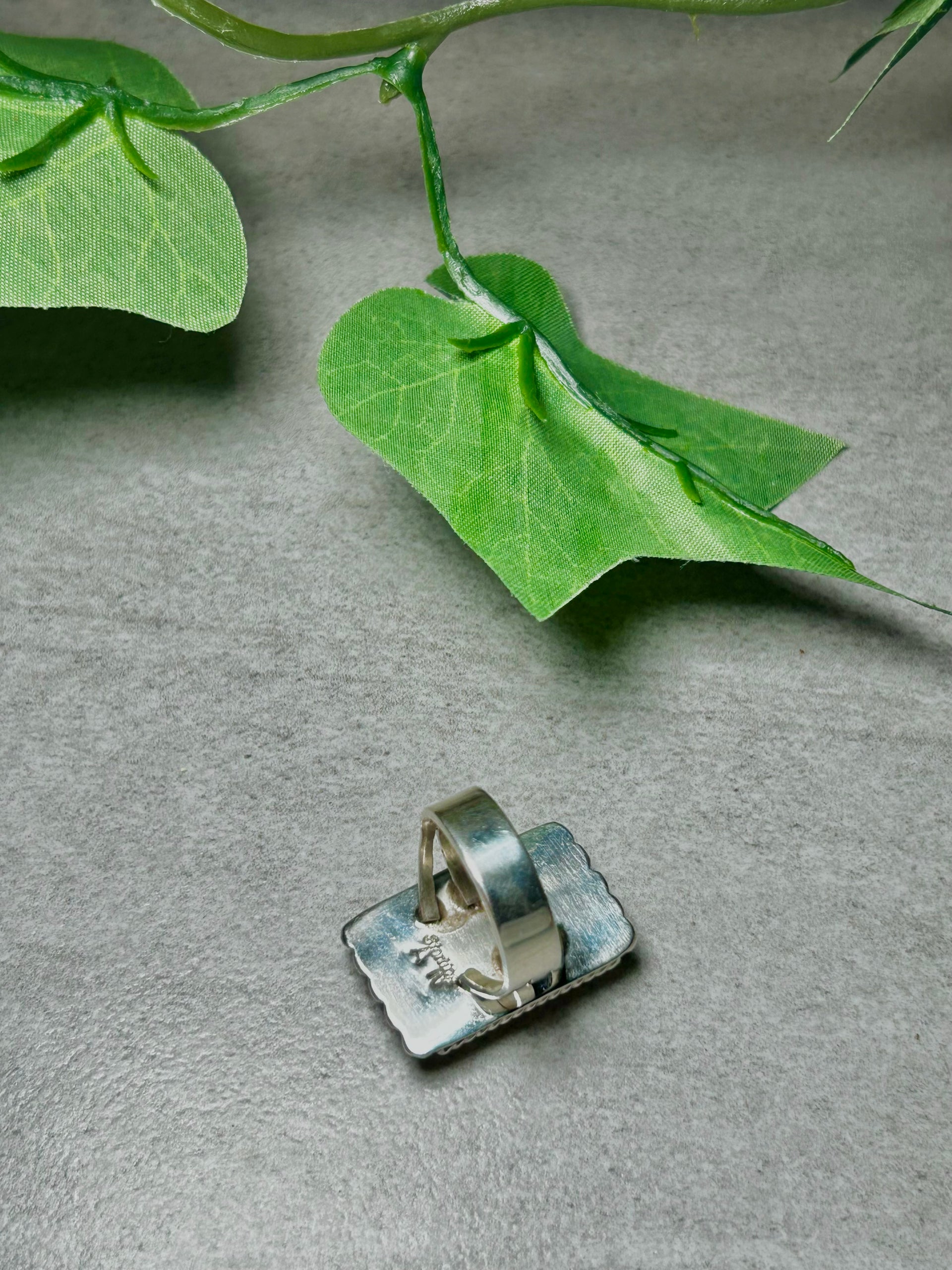 Navajo Made Opal & Sterling Silver Ring Size 6.5