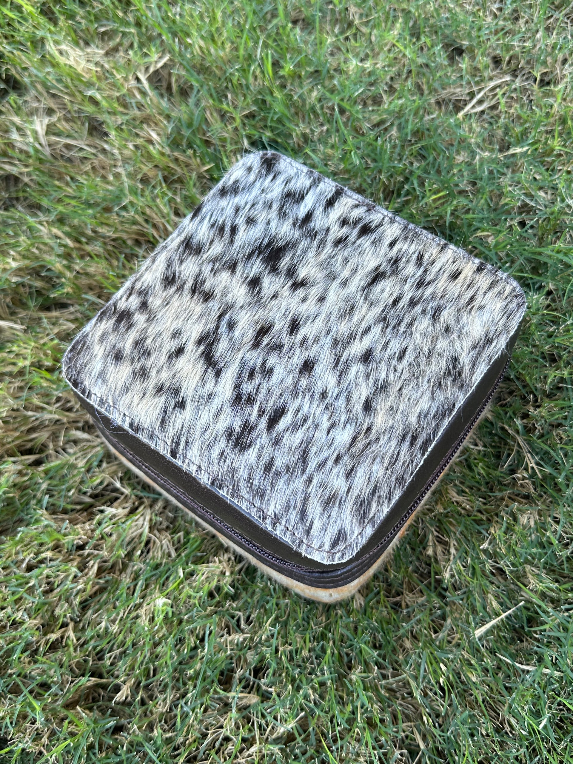 Genuine Leather Cowhide Jewelry Box