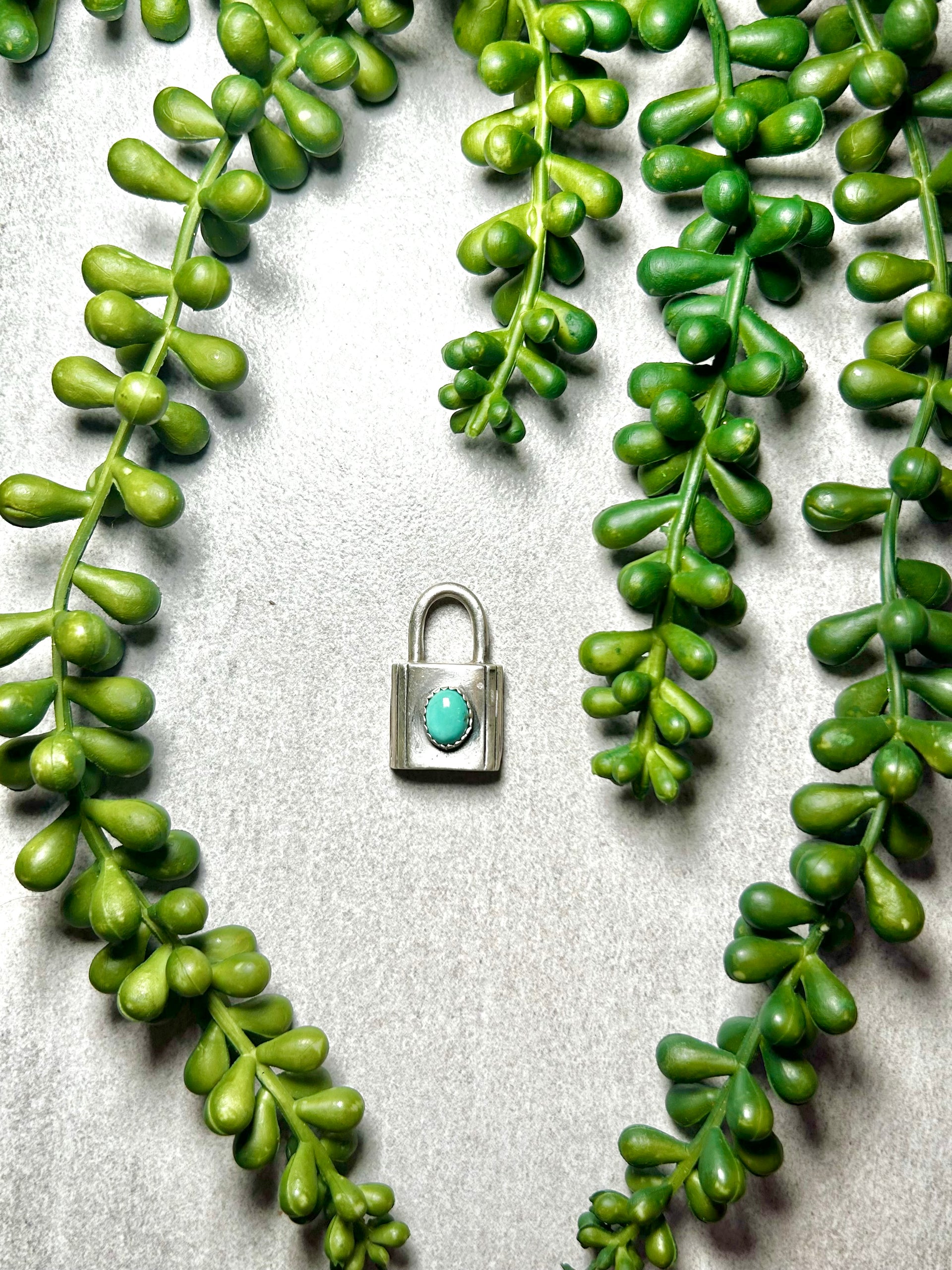 Navajo Made Kingman Turquoise & Sterling Silver Pendant