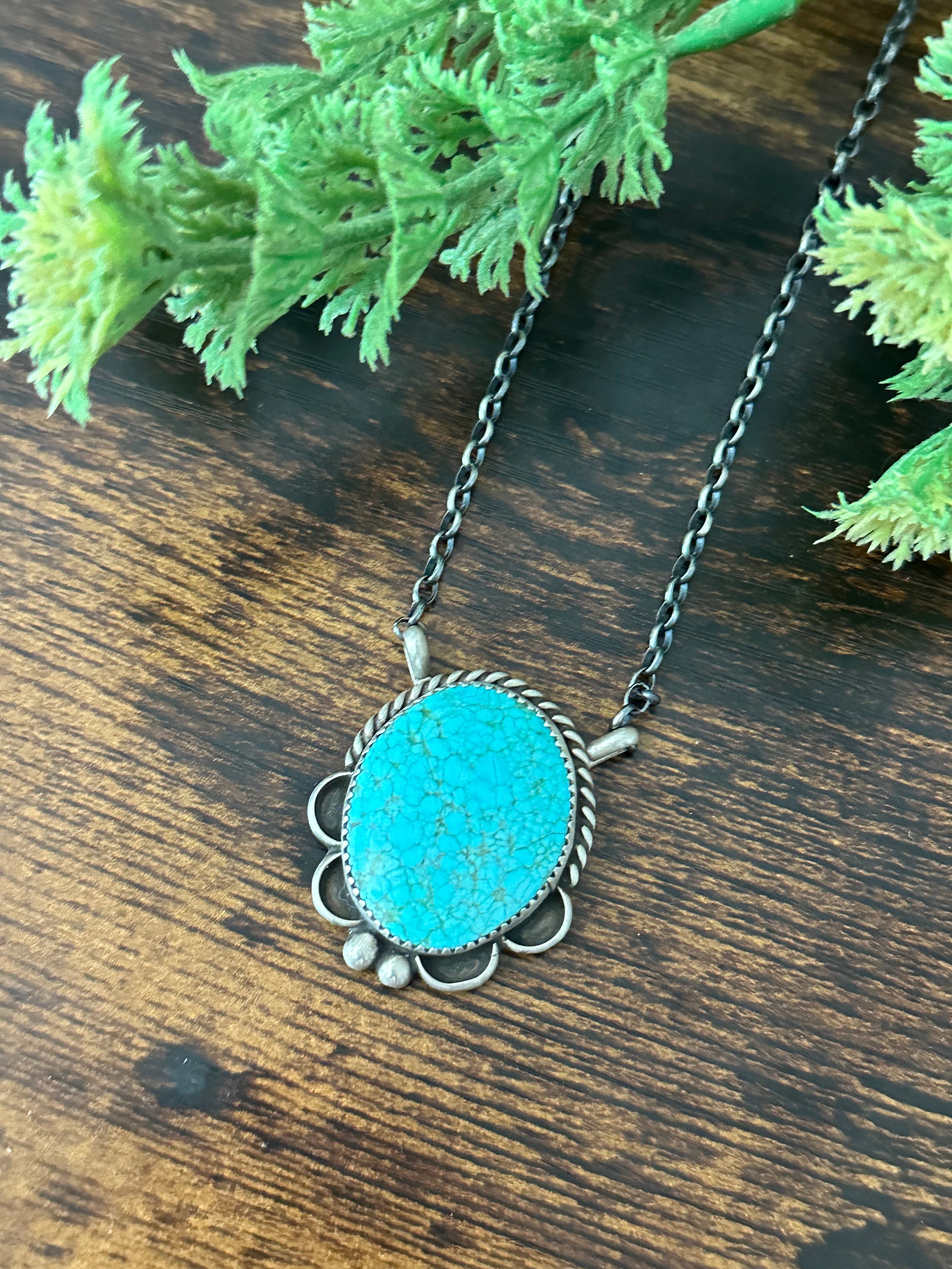 Juanita Mcdonal Kingman Turquoise & Sterling Silver Necklace