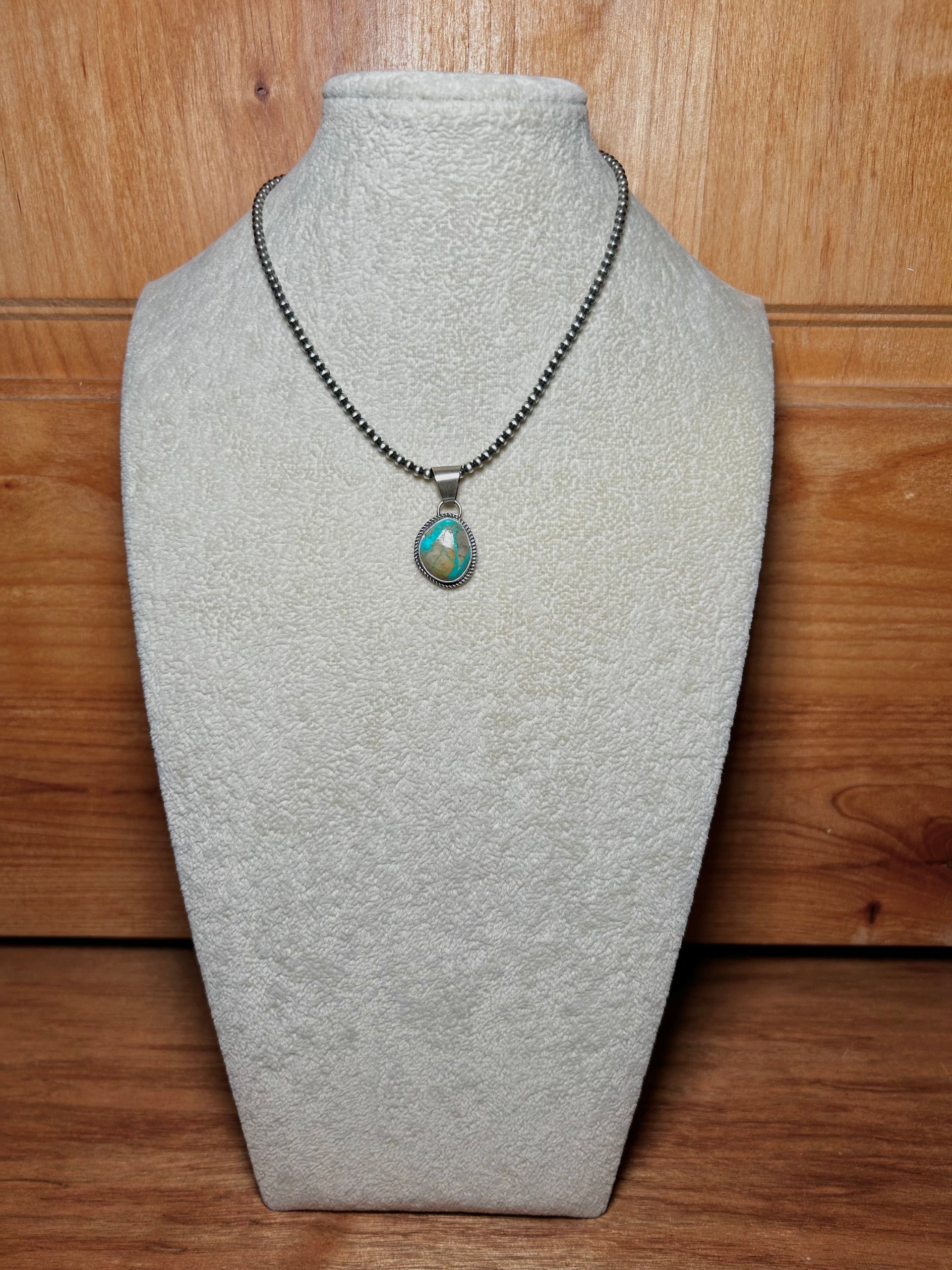 Navajo Made Royston Turquoise & Sterling Silver Pendant