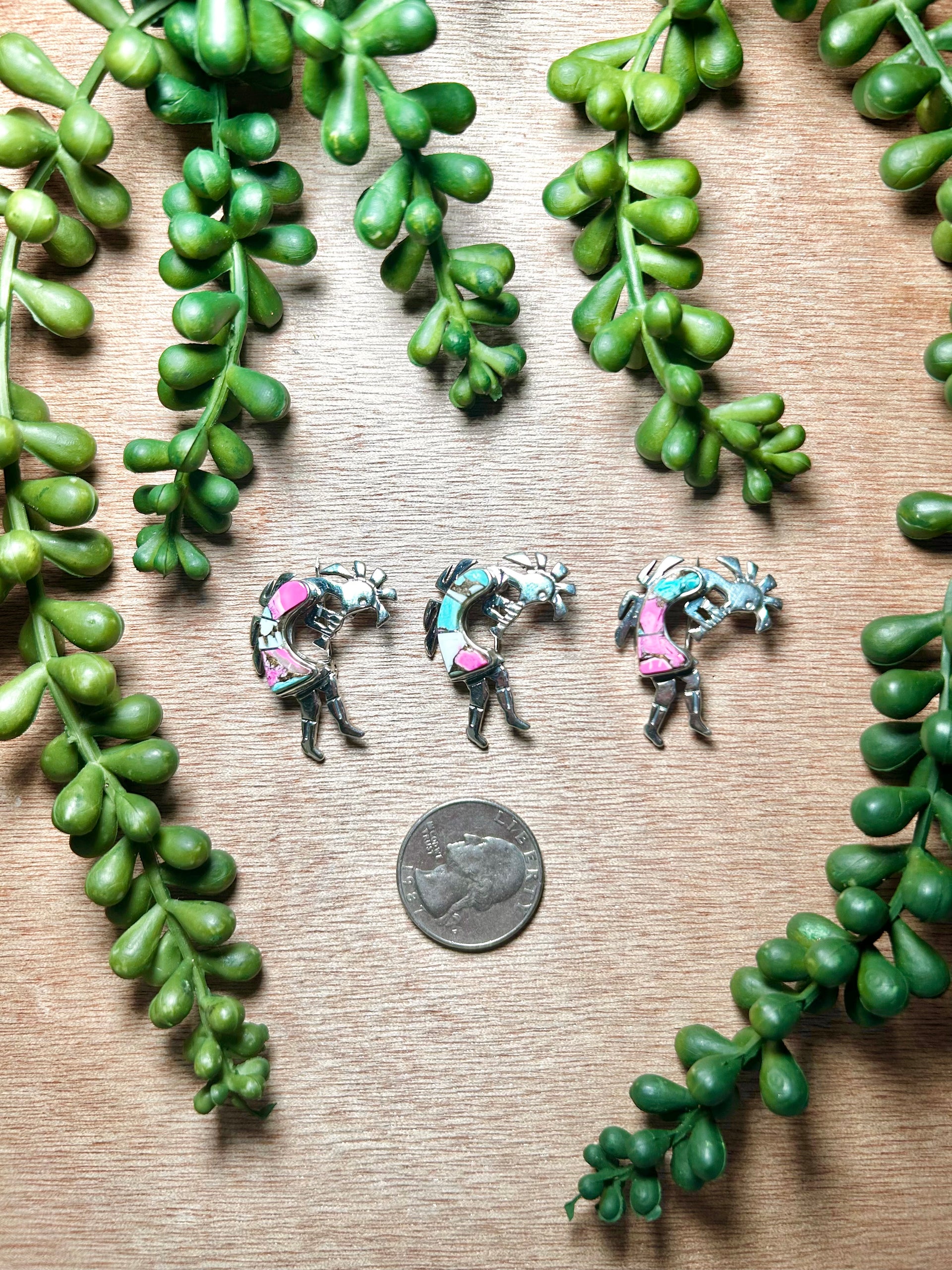 Navajo Made Cotton Candy Dahlia & Sterling Silver Pendant/Pin