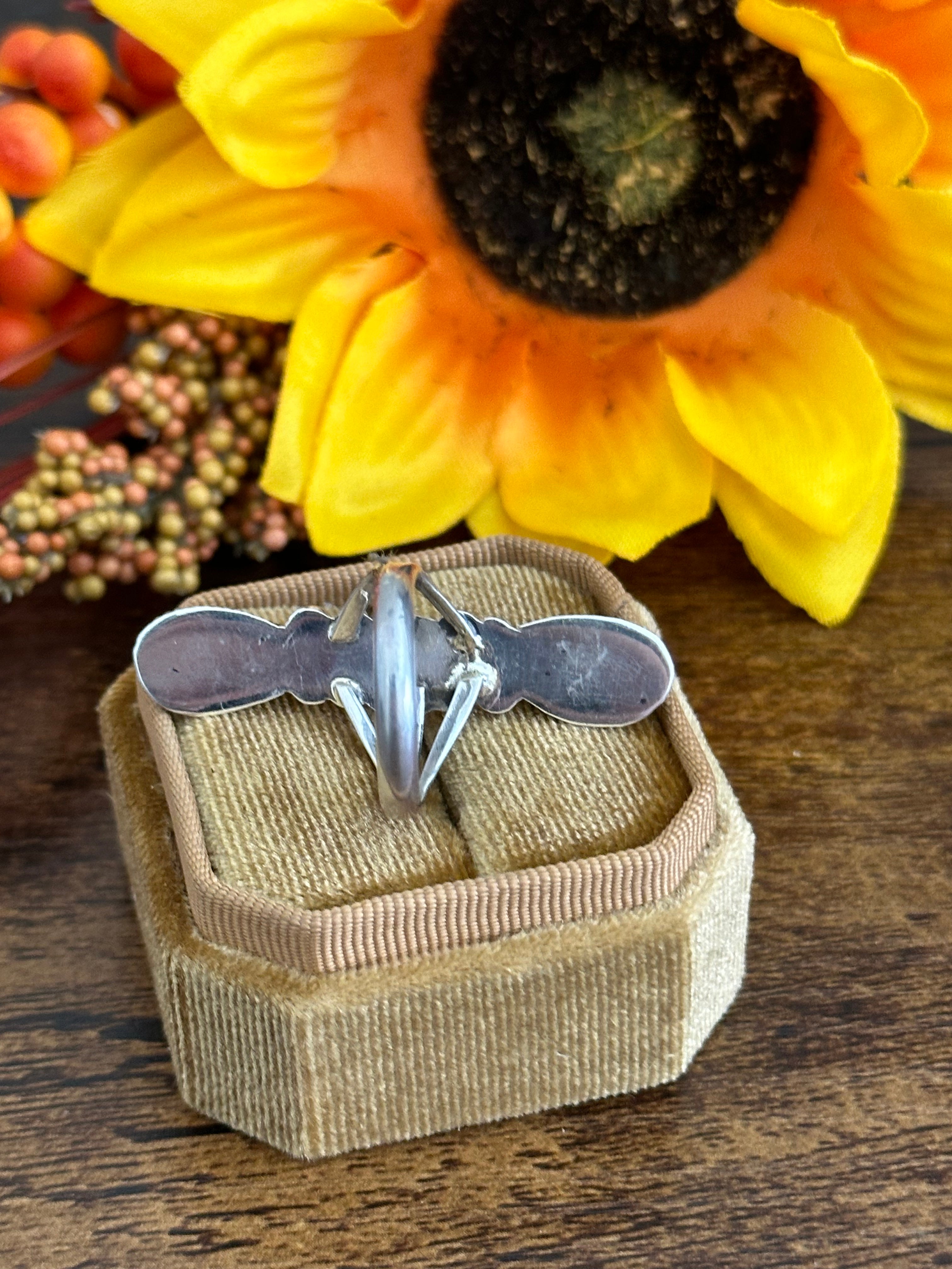 Navajo Made Multi Stone & Sterling Silver Ring